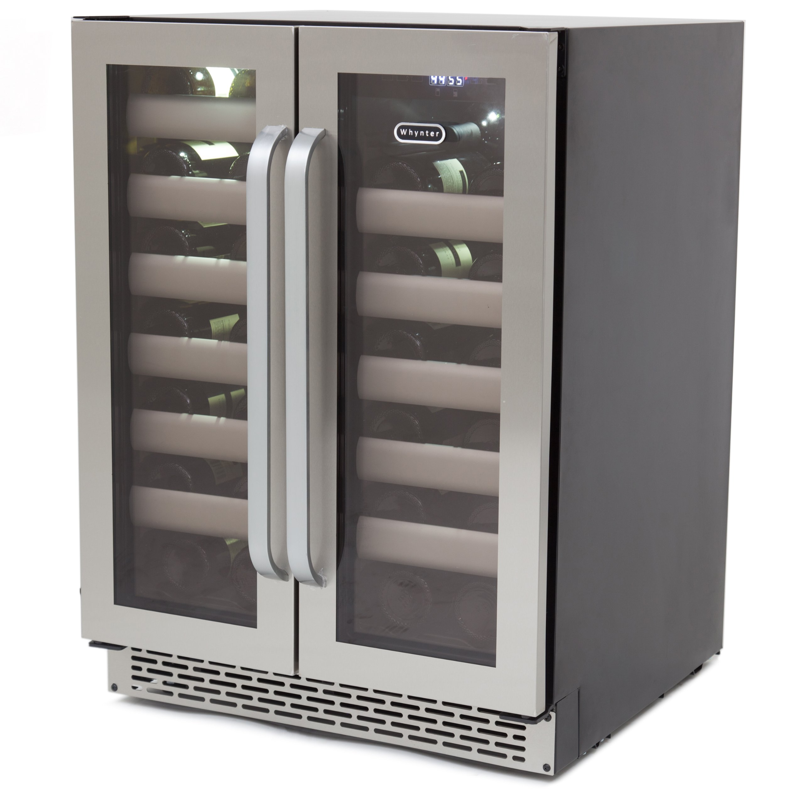 Whynter BWR-401DS 40 Bottle Stainless Steel Dual Zone Built Wine Refrigerators- with Seamless Doors