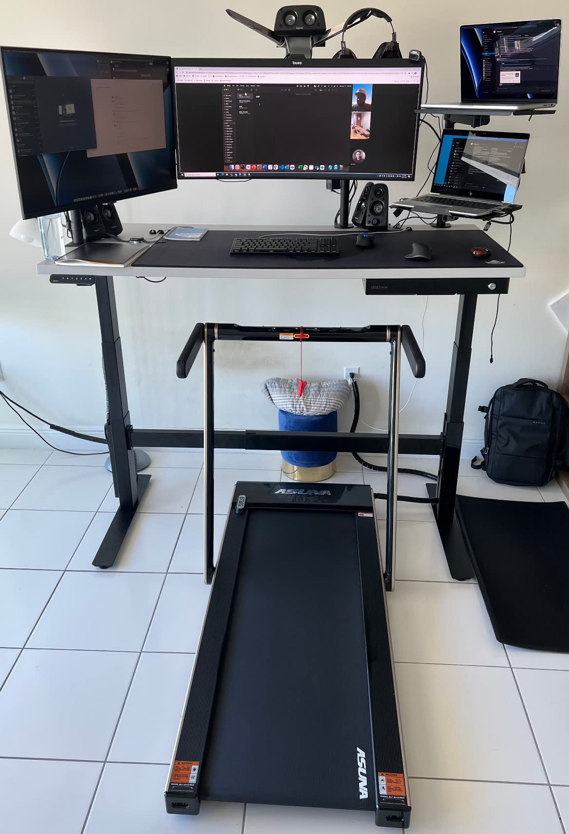 【Sports&Outdoors】ASUNA Premium Slim Folding Treadmill Running Machine with Speakers for Home Gyms