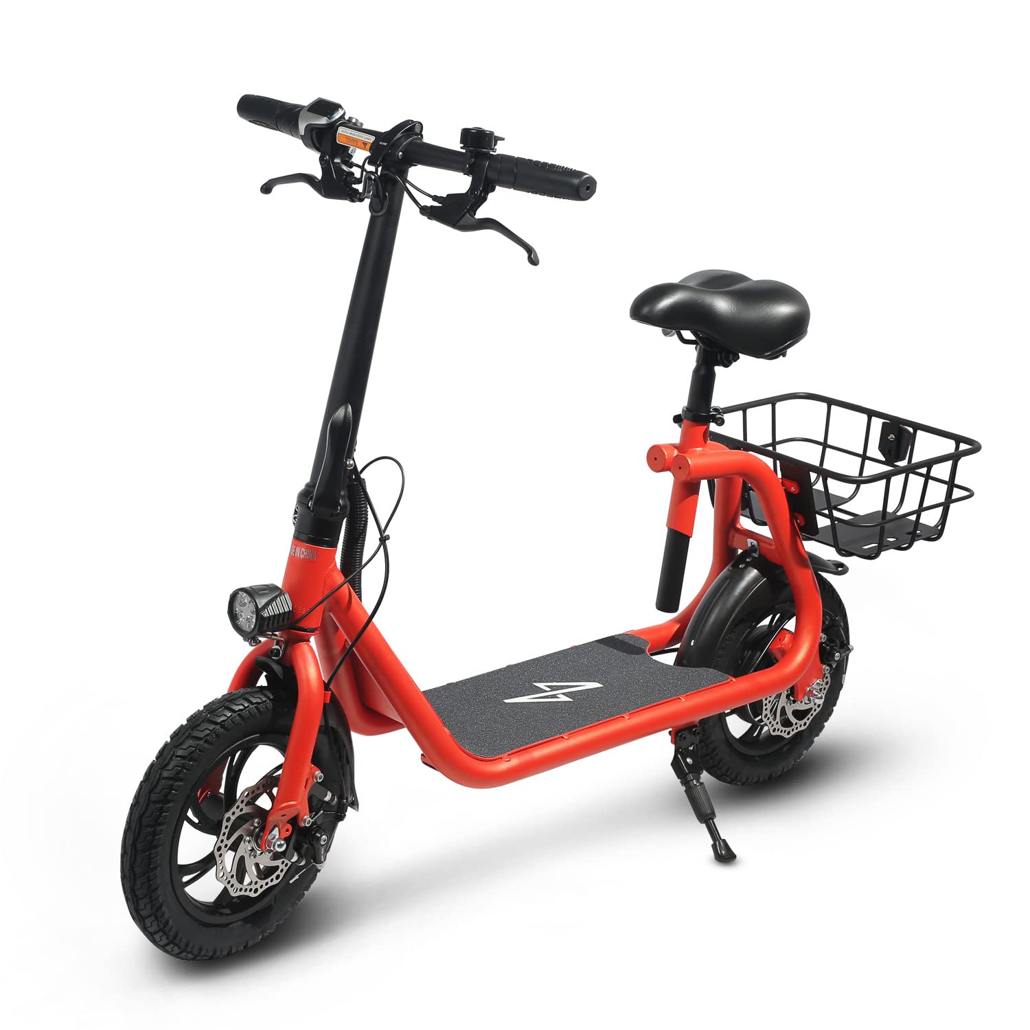 Phantomgogo Commuter R1 - Electric Scooter for Adults - Foldable Scooter with Seat & Carry Basket - 450W Brushless Motor 36V - 15MPH 265lbs Max Load E Mopeds for Adults《NO8》