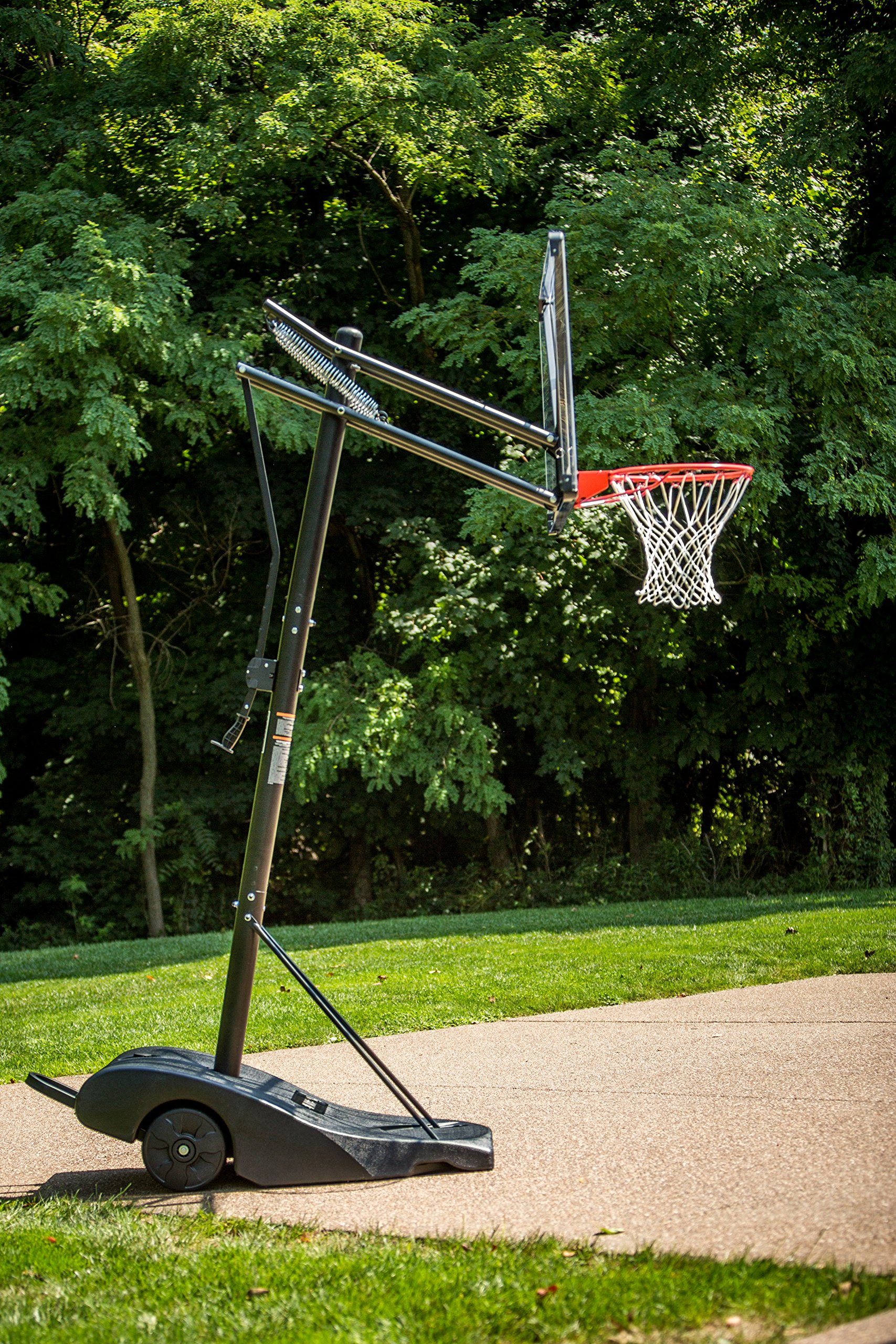 【Sports&Outdoors】Portable Height-Adjustable Basketball Hoop Assembles in 90 Minutes - Easy Lift & Roll Basketball Goal