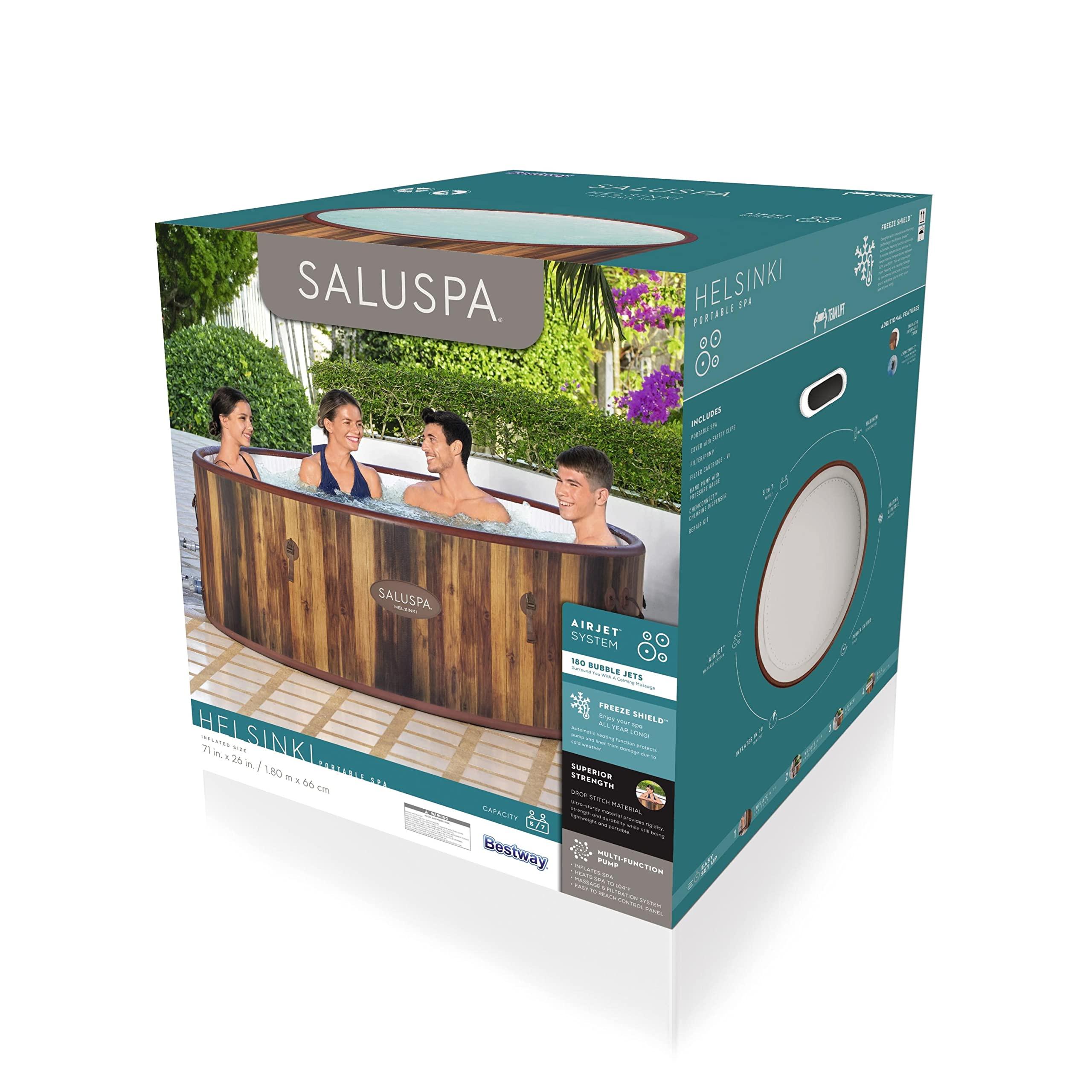 【Sports&Outdoors】SaluSpa 71 x 26 Helsinki AirJet Inflatable Hot Tub