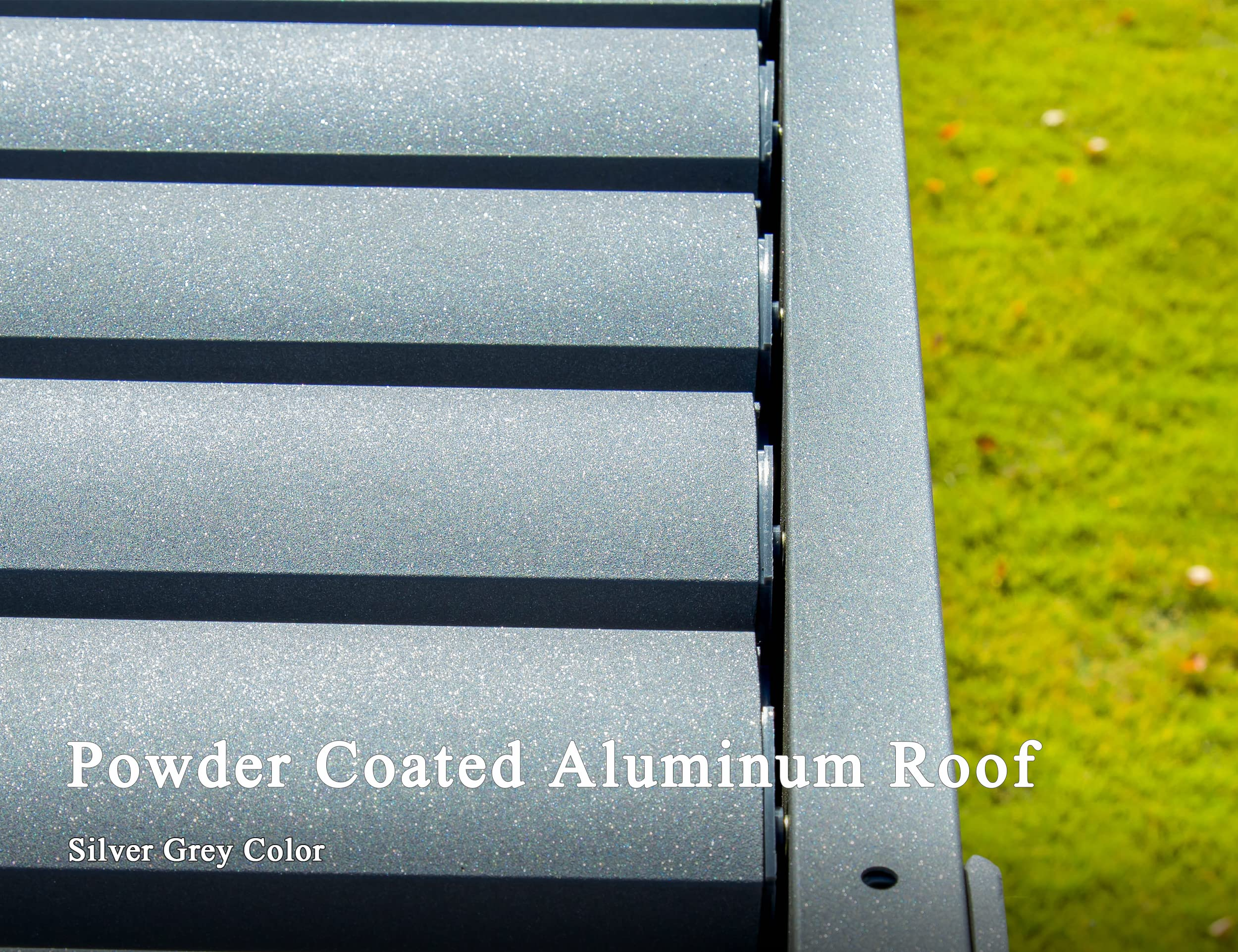 【Home&Garden】12'x16' with Adjustable Aluminum Roof, Grill Gazebo for Patios, Aluminum Frame