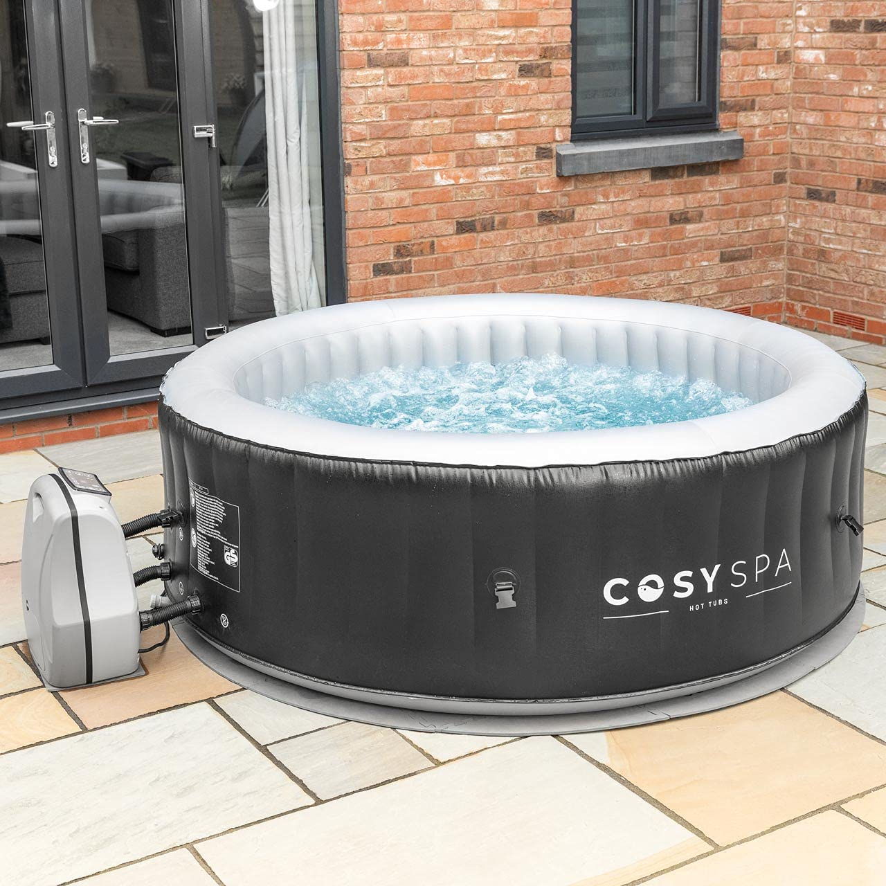 【Sports&Outdoors】Inflatable Hot Tub Spa – Outdoor Bubble Hot Tub | 2-6 Person Capacity