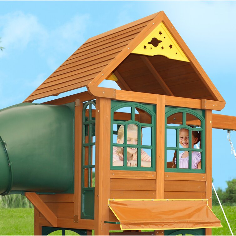 【Sports&Outdoors】Cloverdale Wooden Swing Set