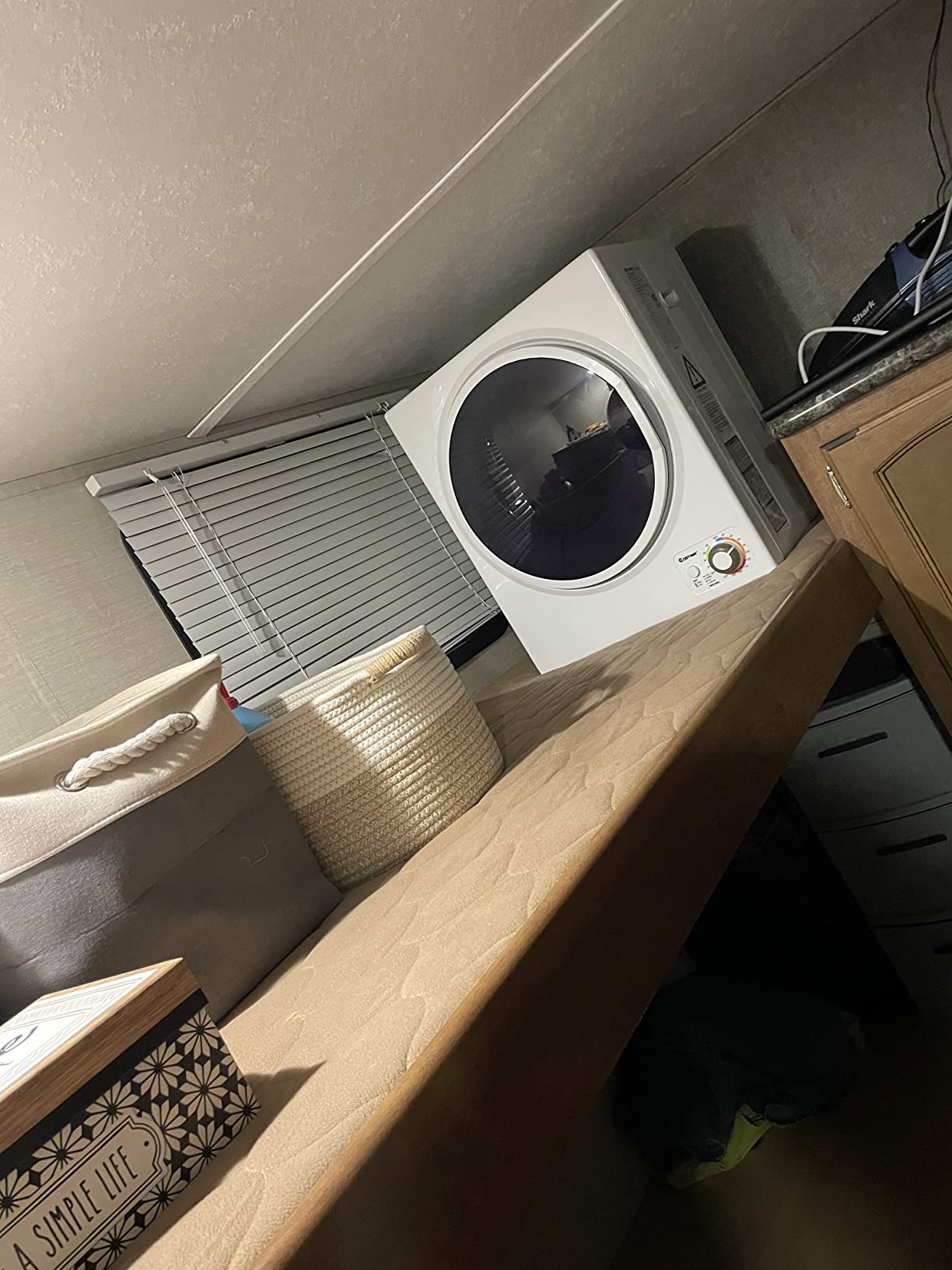 【Appliances】COSTWAY Compact Laundry Dryer, 110V Electric Portable Clothes Dryer with Stainless Steel Tub