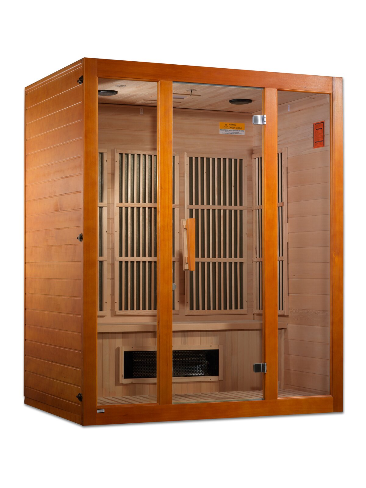 【Sports&Outdoors】Dynamic Infrared Maxxus 3 - Person Indoor Bluetooth Compatible FAR Infrared Sauna in Hemlock