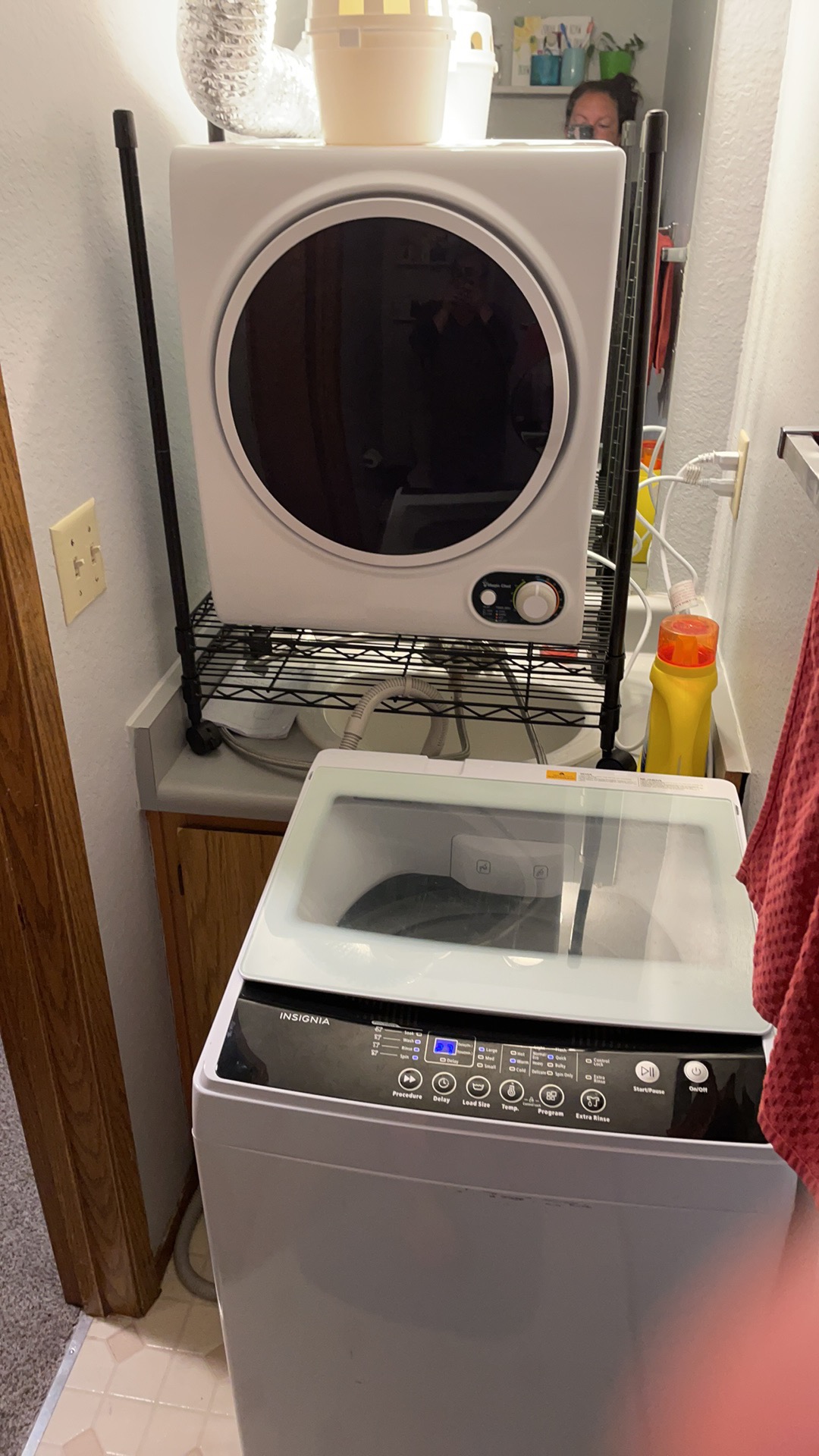 【Appliances】Magic Chef Compact Electric White MCSDRY15W 1.5 cu. ft. Laundry Dryer