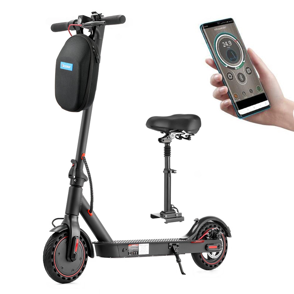 iScooter adult electric scooter, 40-45 km range, 3 speed modes, LCD display, dual brake system