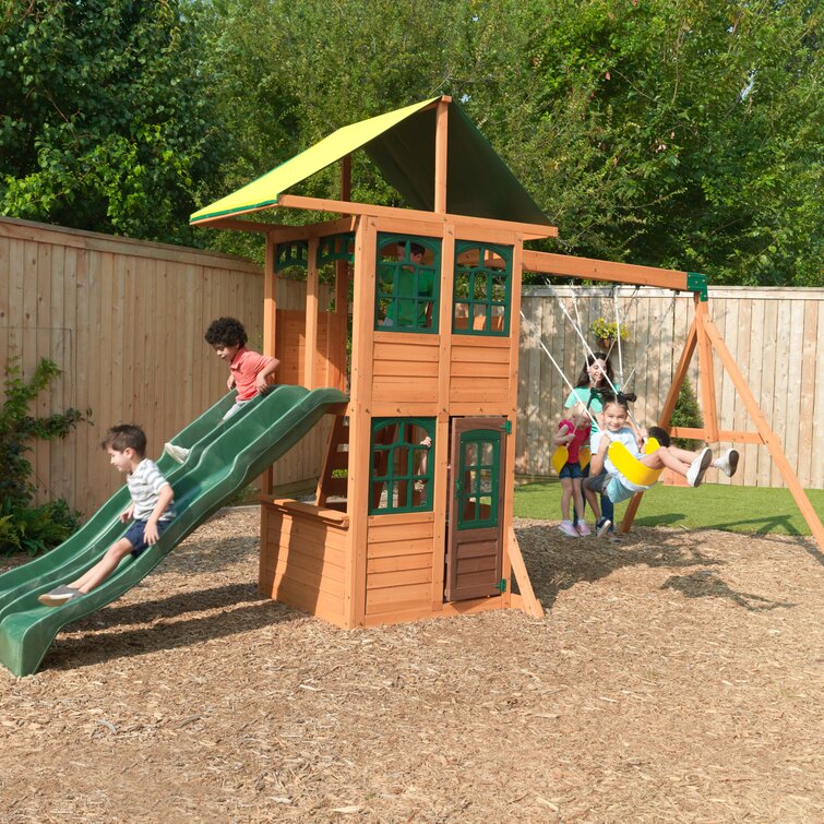 【Sports&Outdoors】Treasure Cove Wooden Swing Set