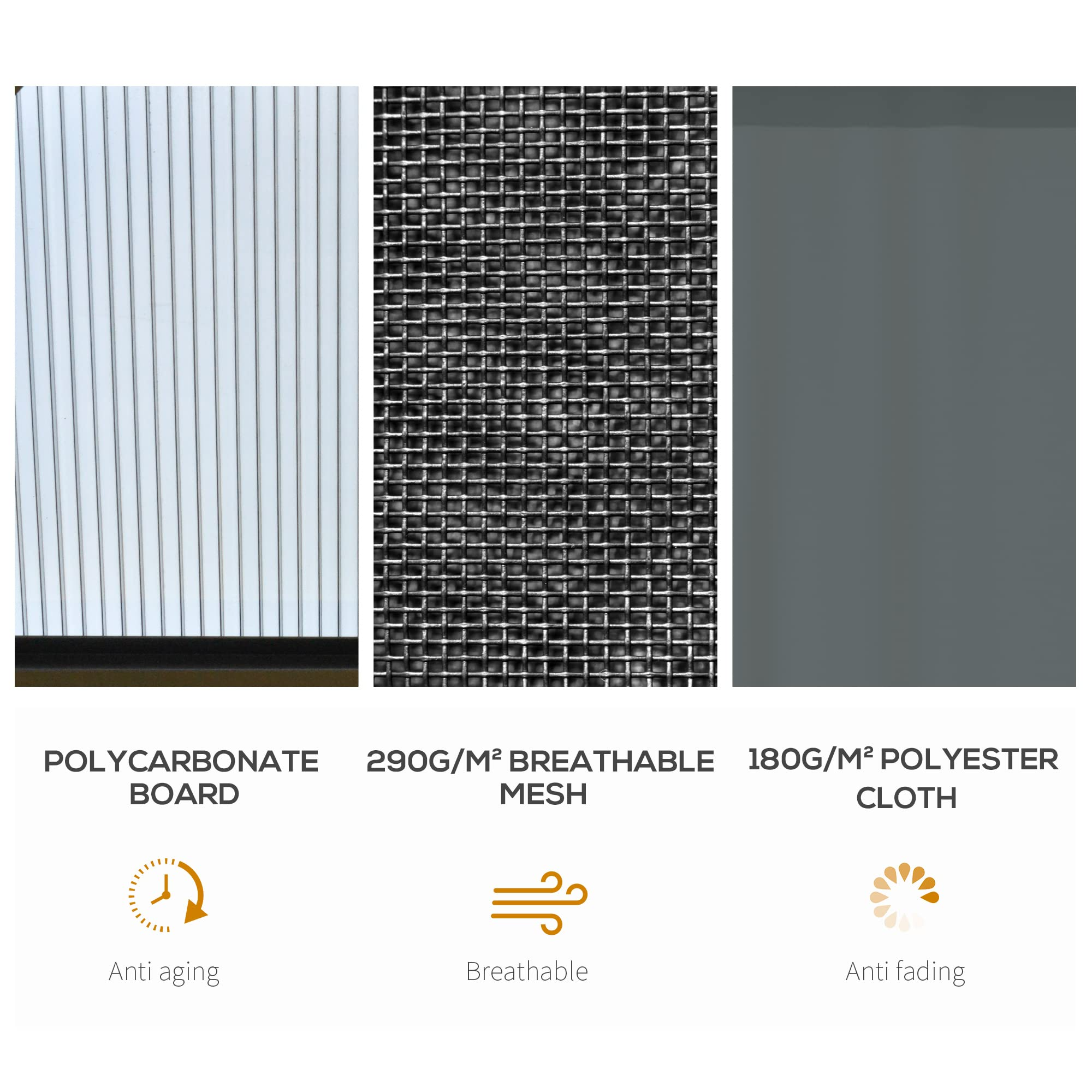 【Gazebo】10'x10', See Through Double Vented Roof, UV & Waterproof Polycarbonate Hardtop Cover