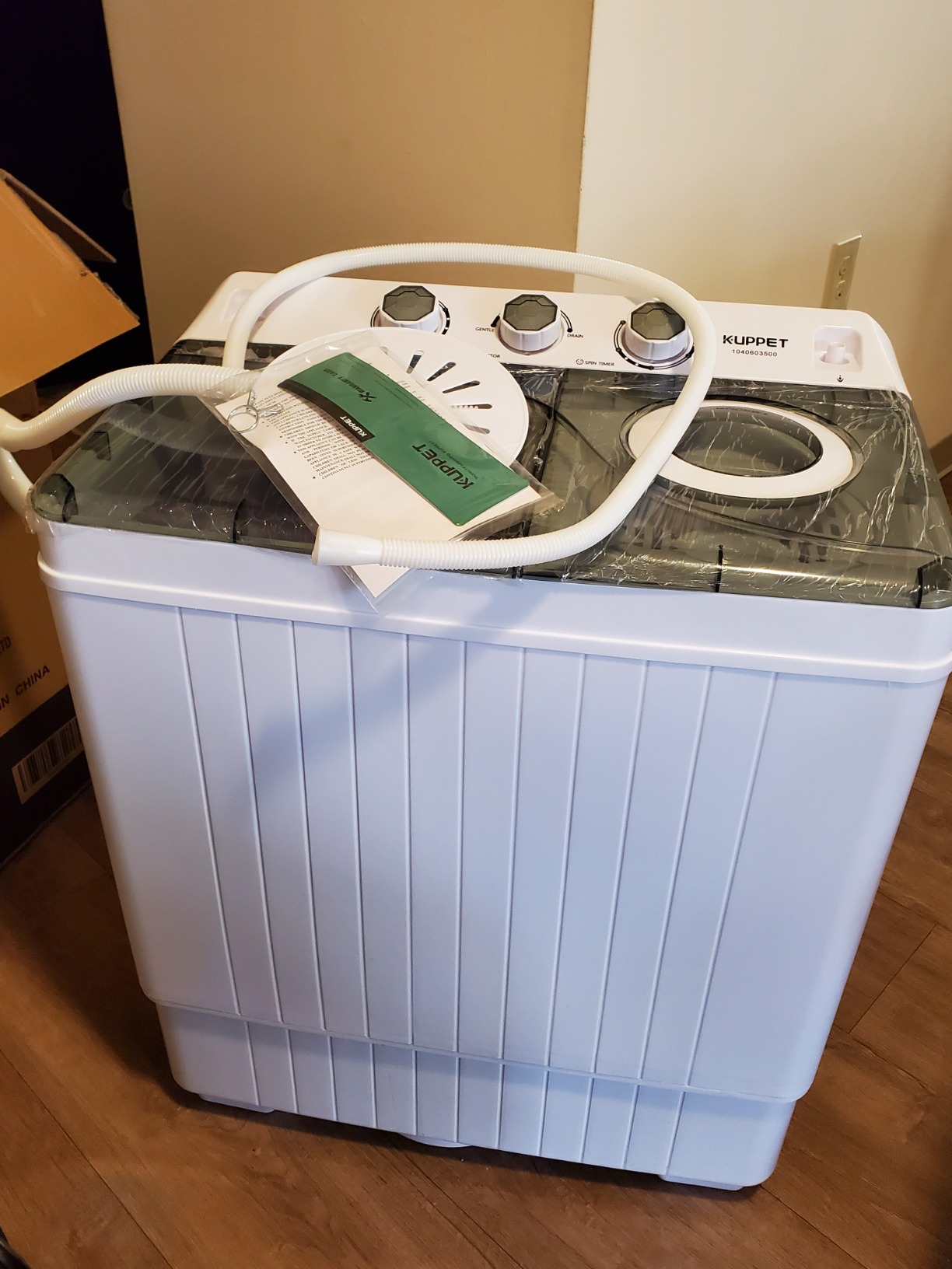 【Appliances】KUPPET Compact Twin Tub Portable Mini Washing Machine 26lbs Capacity, Washer & Spiner