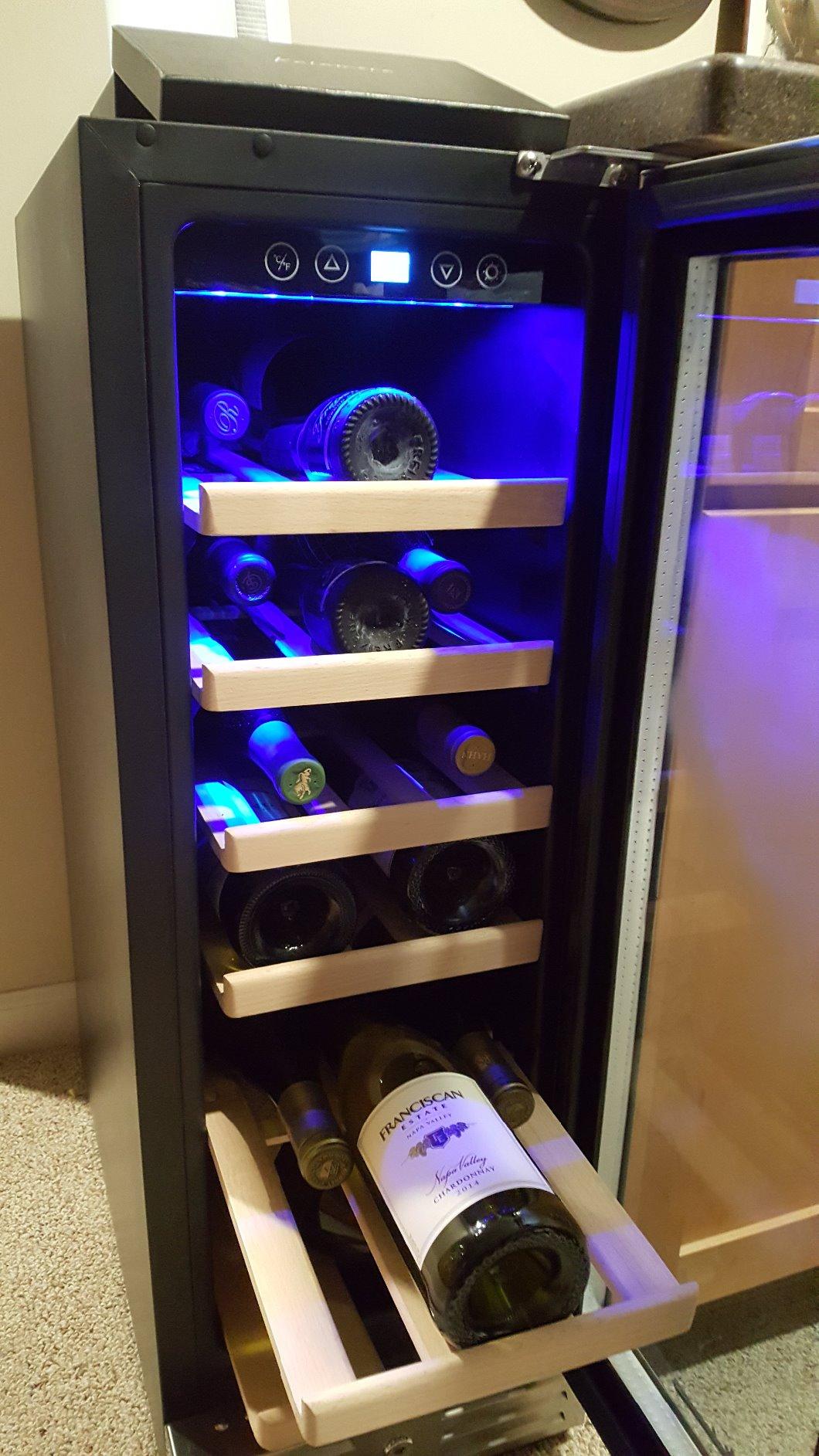 【Appliances】Kalamera 24'' Wine Cooler Refrigerator 46 Bottle Dual Zone Built-in or Freestanding Fridge