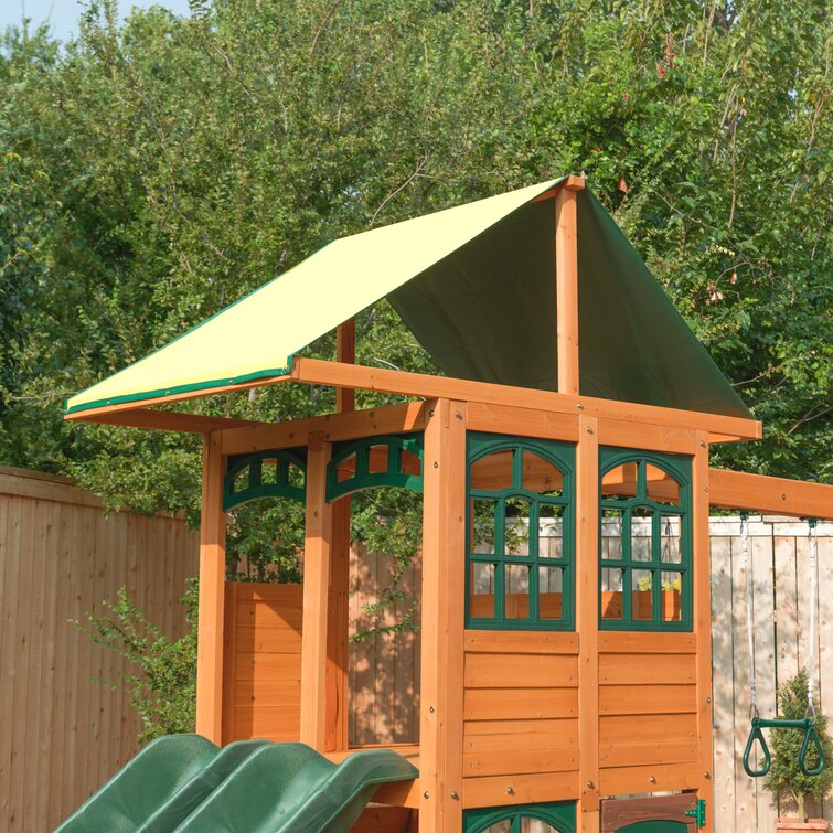 【Sports&Outdoors】Treasure Cove Wooden Swing Set