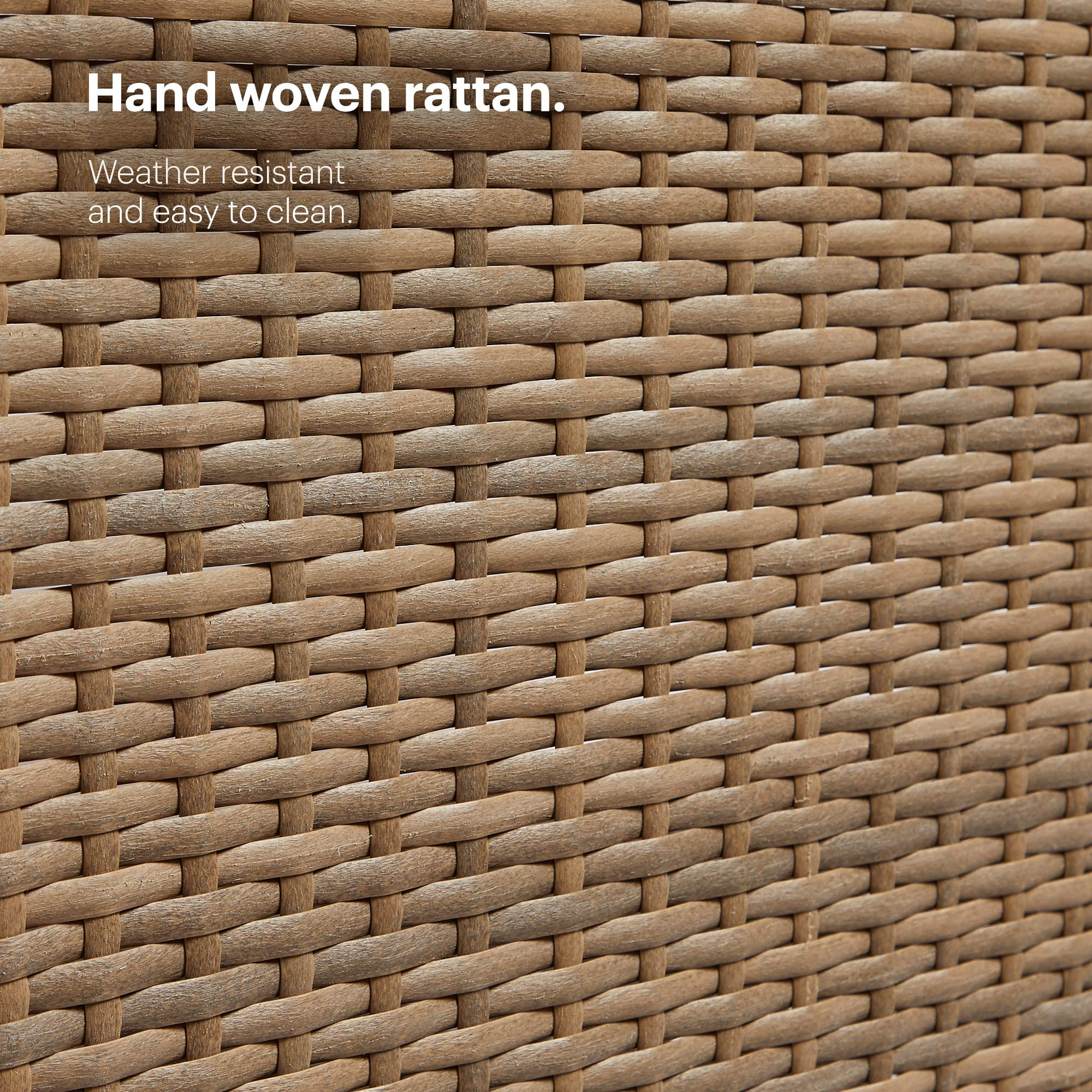 【Home&Garden】Bar Set - Garden Bar Table, 2 Stools & Canopy Roof - Hand-Woven Rattan Cocktail Outdoor Bar