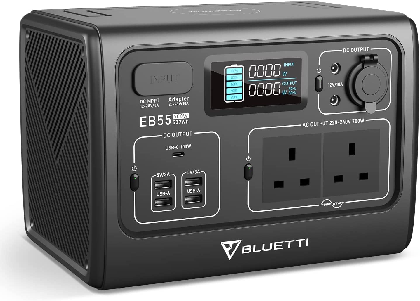 【Appliances】Solar Generator EB55 with SP200 200W Solar Panels Included, 537Wh Portable Power Station