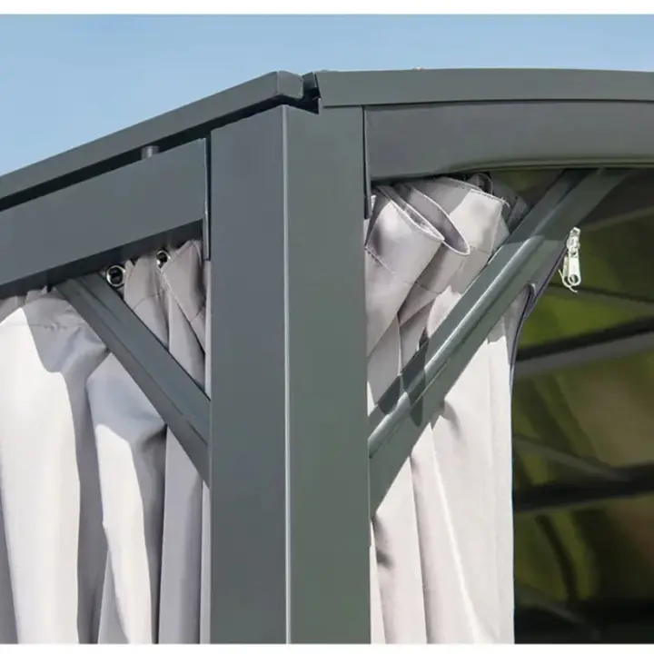 【Home&Garden】【BS】2.9x5.45meter Outdoor awning sliding retractable aluminum PC board