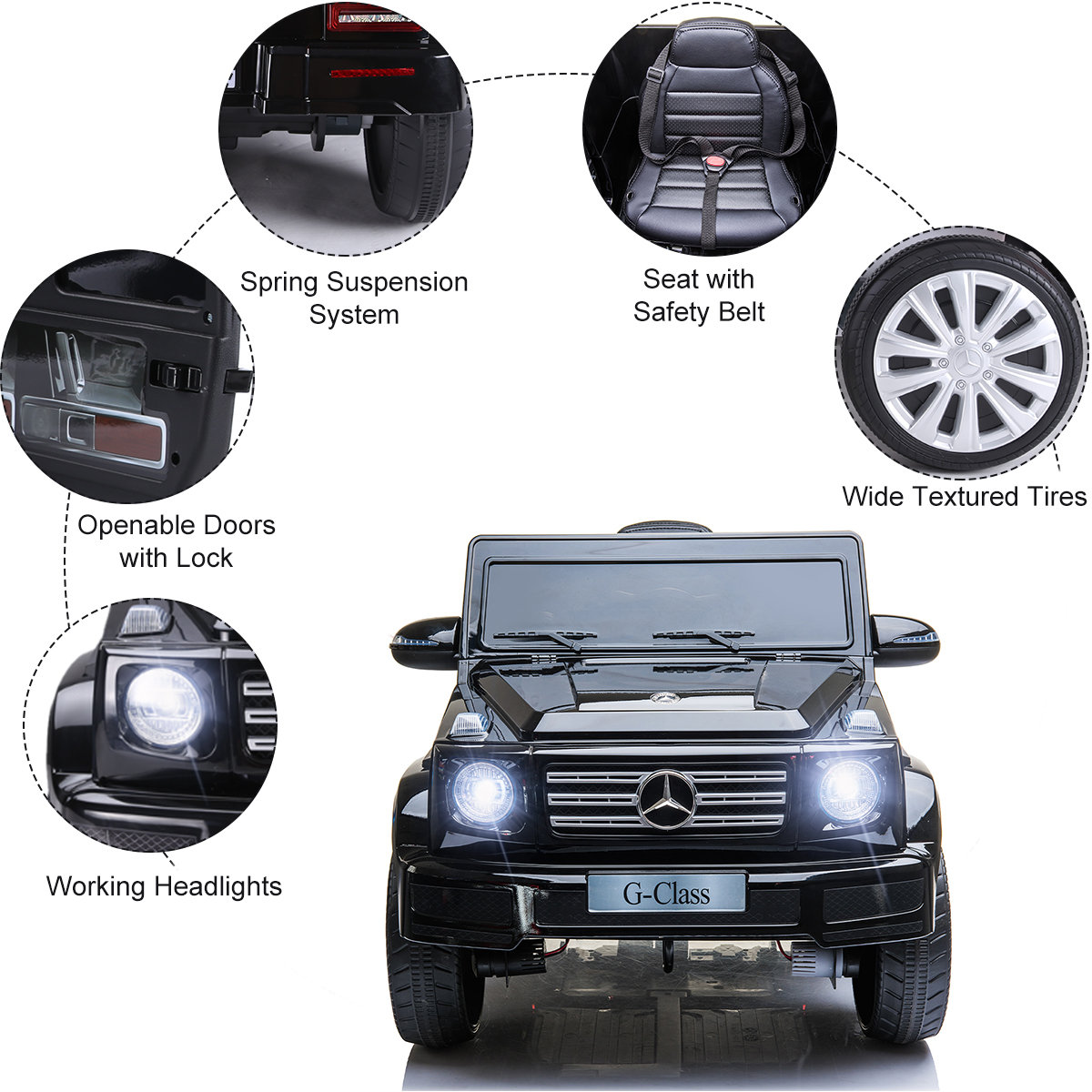 【Baby&Kids】12V Mercedes Benz G500 Licensed Kids Ride On SUV Car with Remote Control