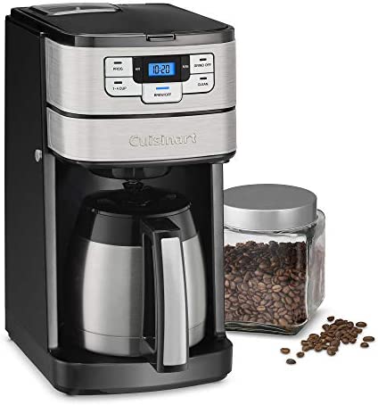 CUISINART DGB-800C Cuisinart Fully Automatic 12-Cup Burr Grind & BrewTM Coffeemaker, Black/Silver, 1 Count, , Silver