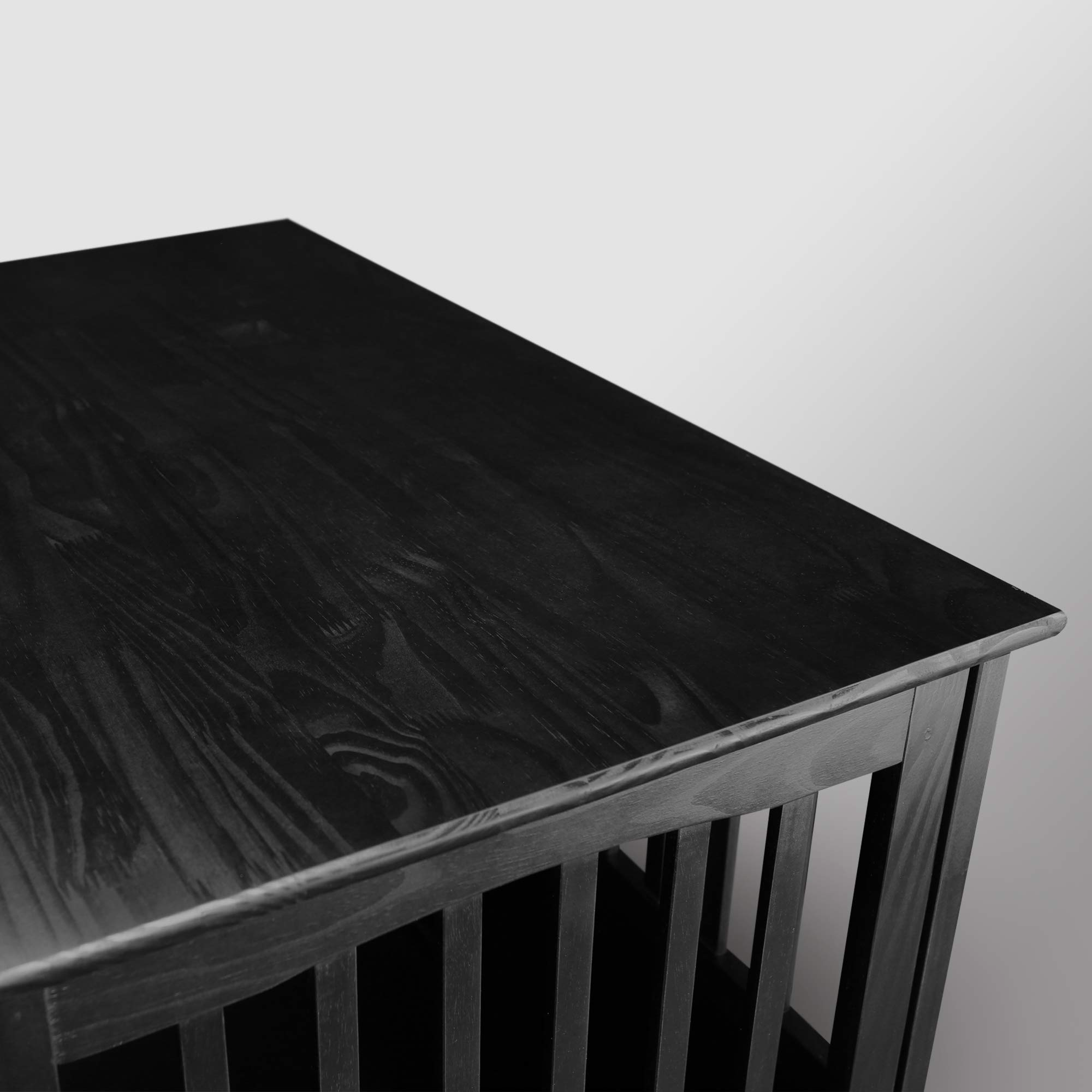 【Pet】Wooden Large Pet Crate, End Table, Black