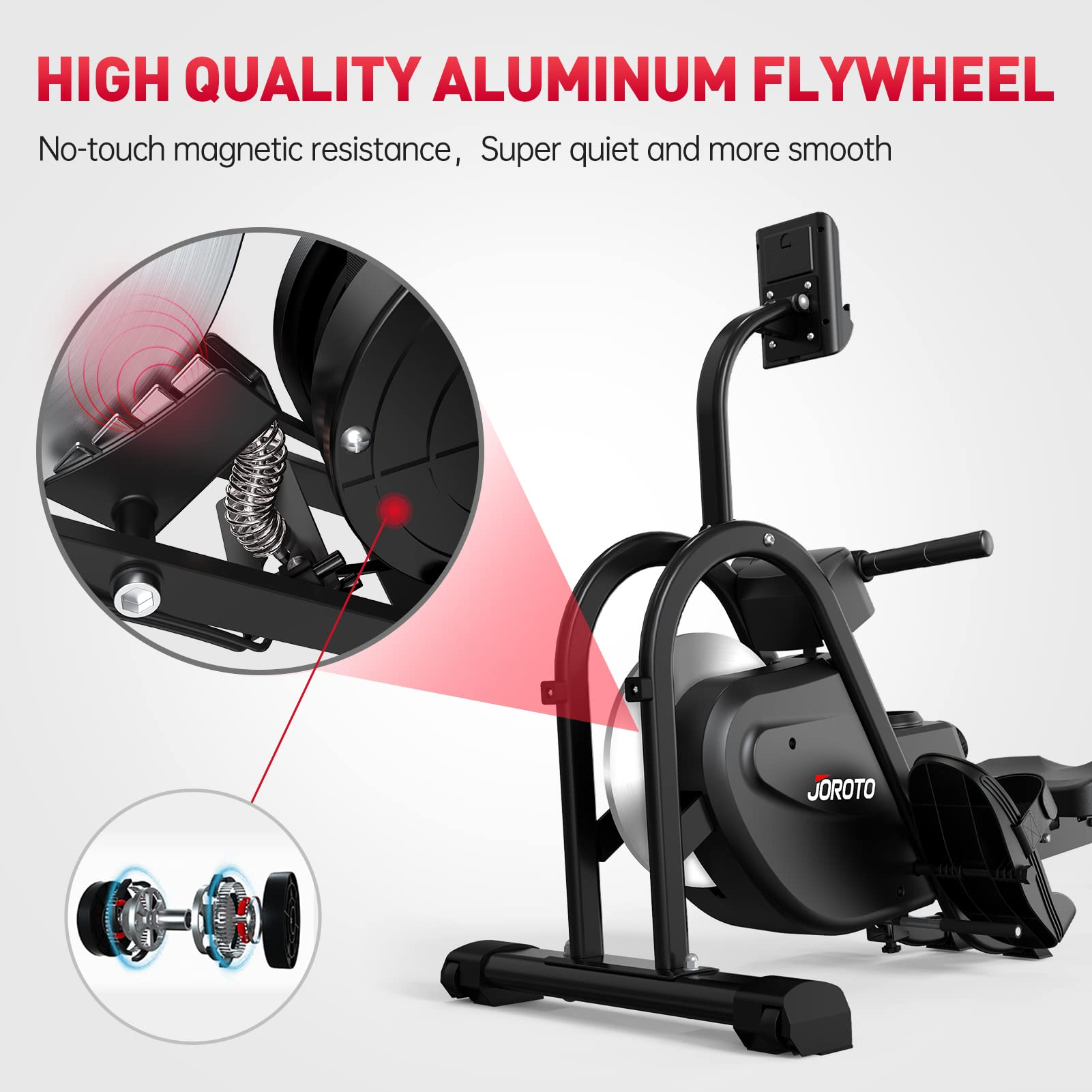 【Sports&Outdoors】Magnetic Rower Rowing Machine with LCD Display 300LB Weight Capacity Row Machine Exercise Rower