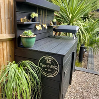 【Home&Garden】【BS】Outdoor Pizza oven kitchen/ pizza server/ BBQ table with full Cupboard