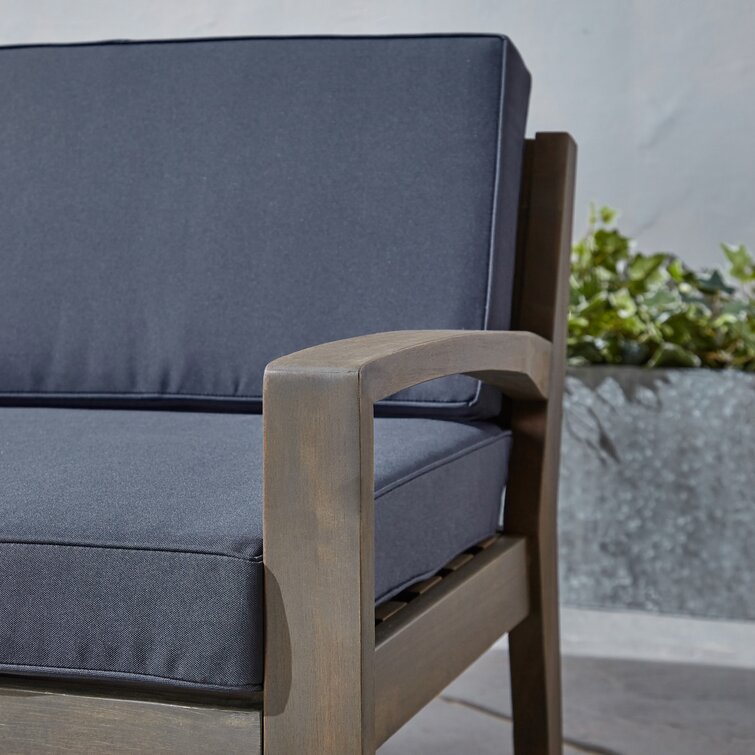 【Home&Garden】Bellevue Solid Wood 7 - Person Seating Group with Cushions