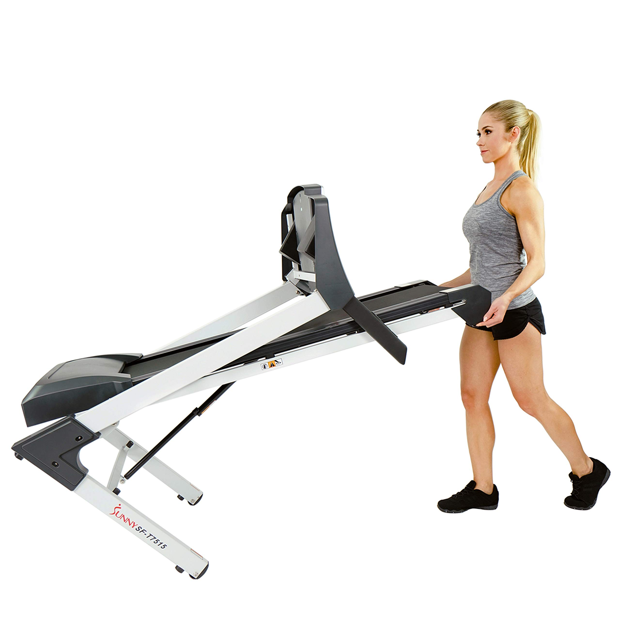 【Sports&Outdoors】Smart Treadmill with Auto Incline, Speakers, Bluetooth, LCD & Pulse Monitor, Phone Function