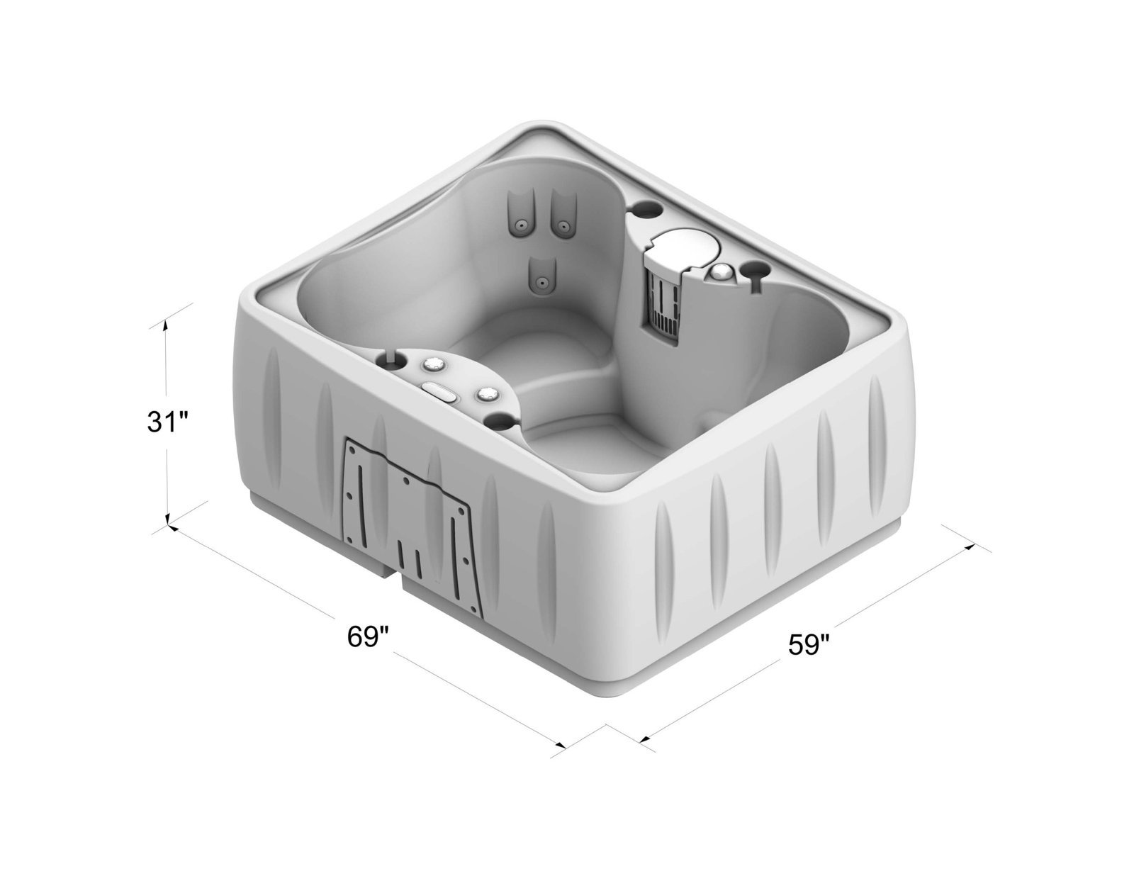 【Sports&Outdoors】Aquarest Spas, 4 - Person 12 - Jet Rectangular Plug And Play Hot Tub