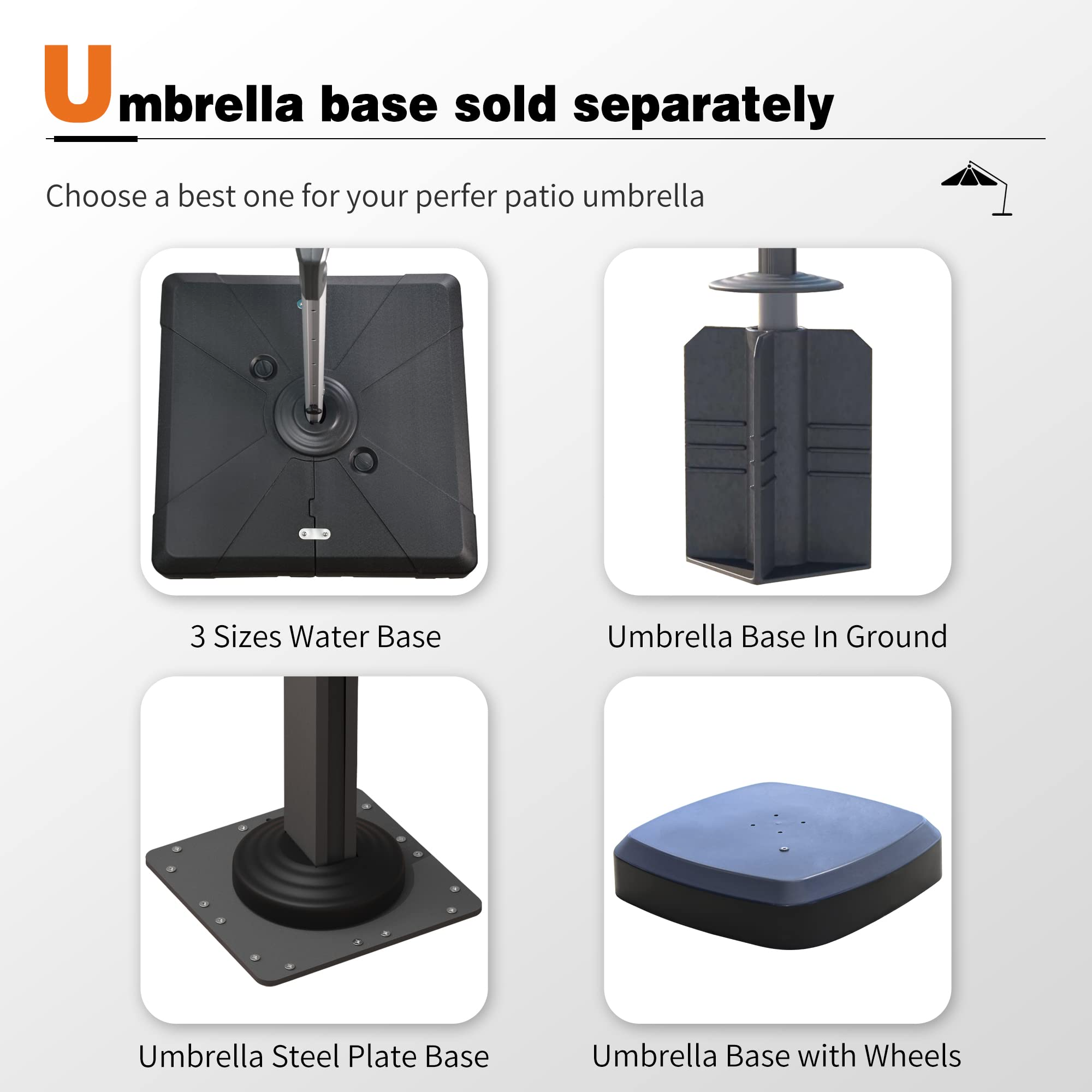 【Home&Garden】13 Ft Double Top Round Deluxe Patio Umbrella Offset Hanging Umbrella Outdoor Garden Umbrella