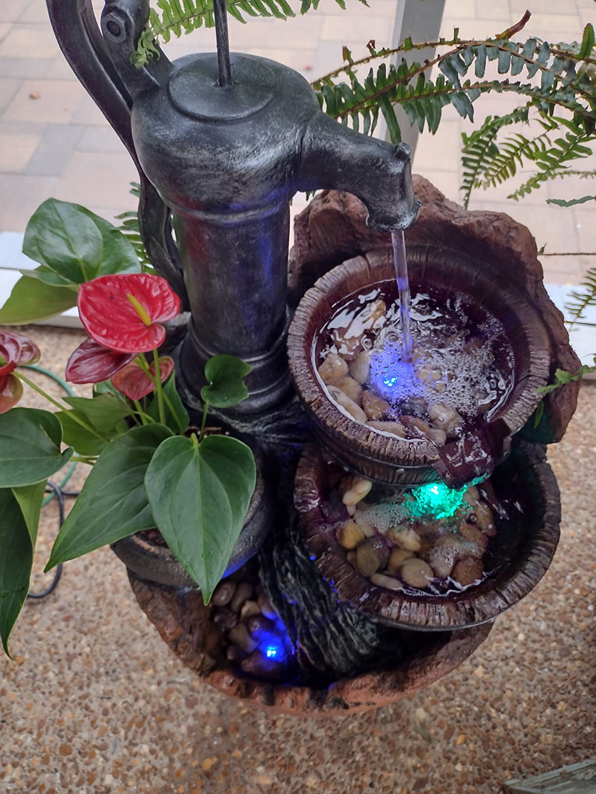 【Décor】Jeco Glenville Water Pump Cascading Water Fountain