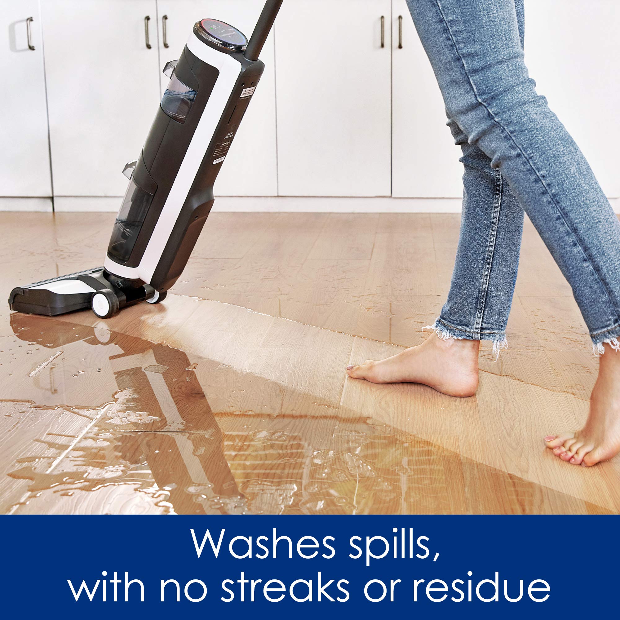 【Appliances】Cordless Hardwood Floors Cleaner, Lightweight Wet Dry Vacuum Cleaners with Smart System