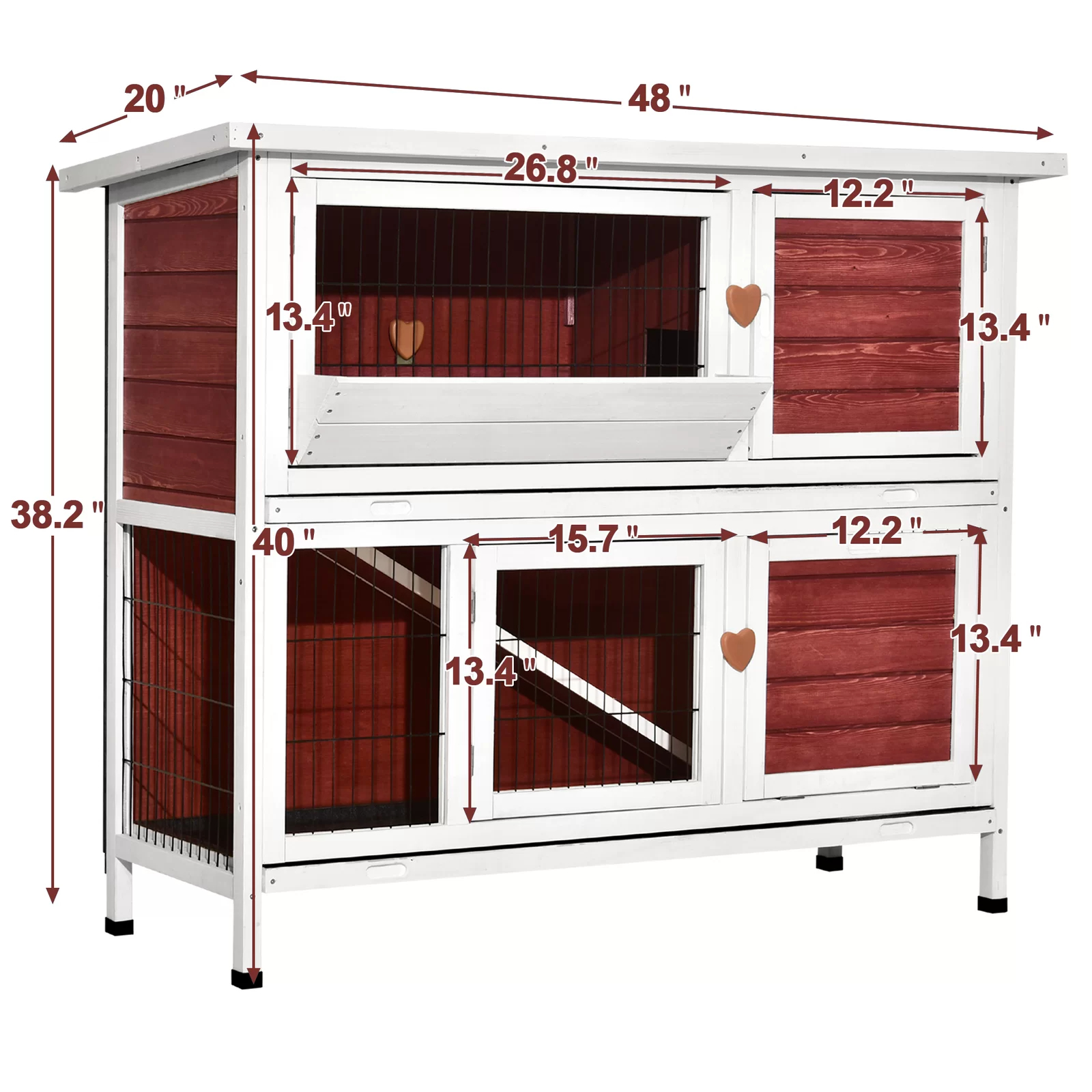 【Pet】Handler Weather Resistant Small Animal Hutch with Ramp