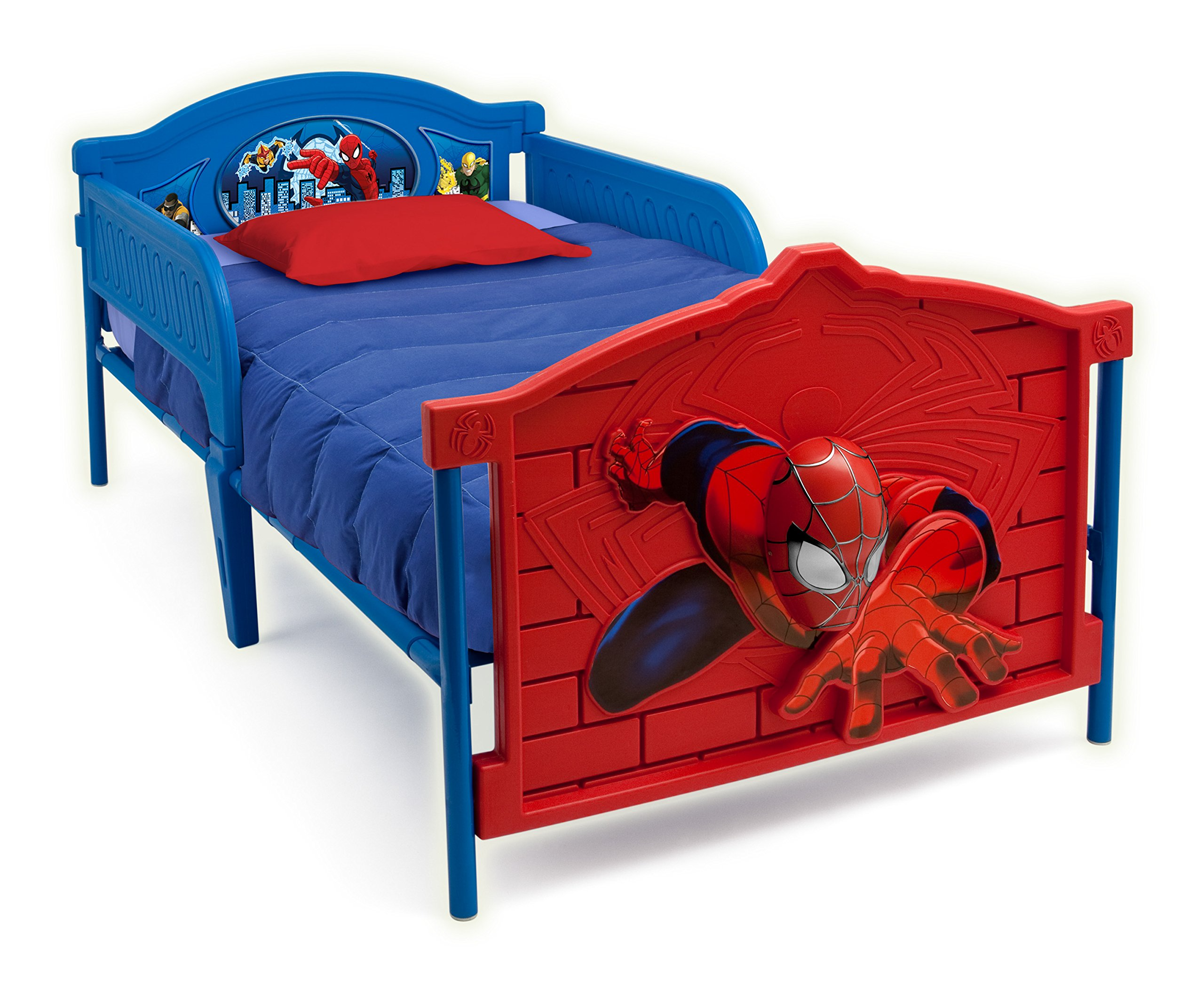 【Furniture】Marvel Spider-Man Plastic 3D-Footboard Twin Bed by Delta Children