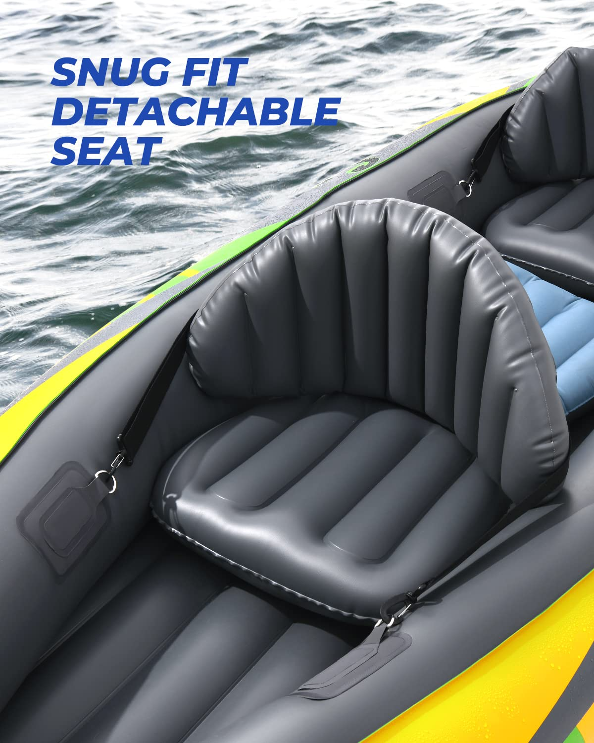 【Sports&Outdoors】Inflatable Kayak 2 Person with Sun Canopy, for Lake, Rivers, Streams