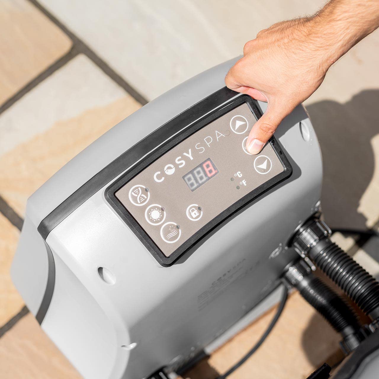 【Sports&Outdoors】Inflatable Hot Tub Spa – Outdoor Bubble Hot Tub | 2-6 Person Capacity