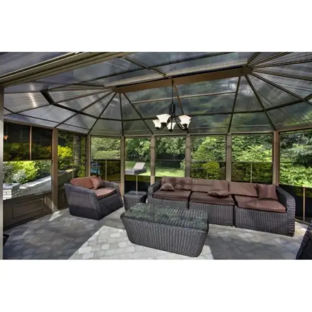 【Gazebo】Florence 18.5 Ft. W x 13.5 Ft. D Metal Patio Gazebo