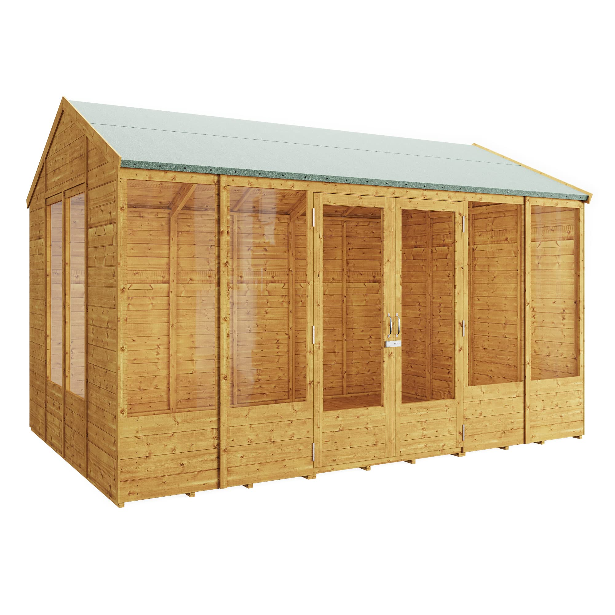 【Home&Garden】12x8 Summer House Log Cabin Wooden Summerhouses Garden Storage Shed Summerhouse