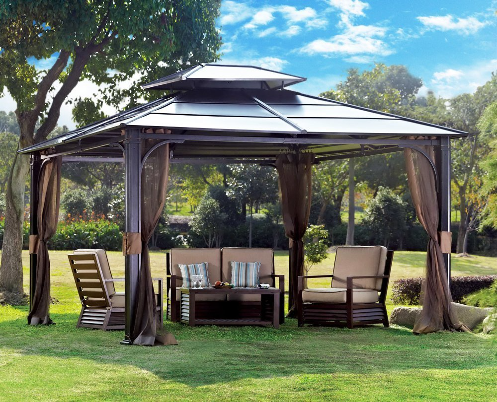 【Gazebo】10x12 Chatham Steel Hardtop Gazebo