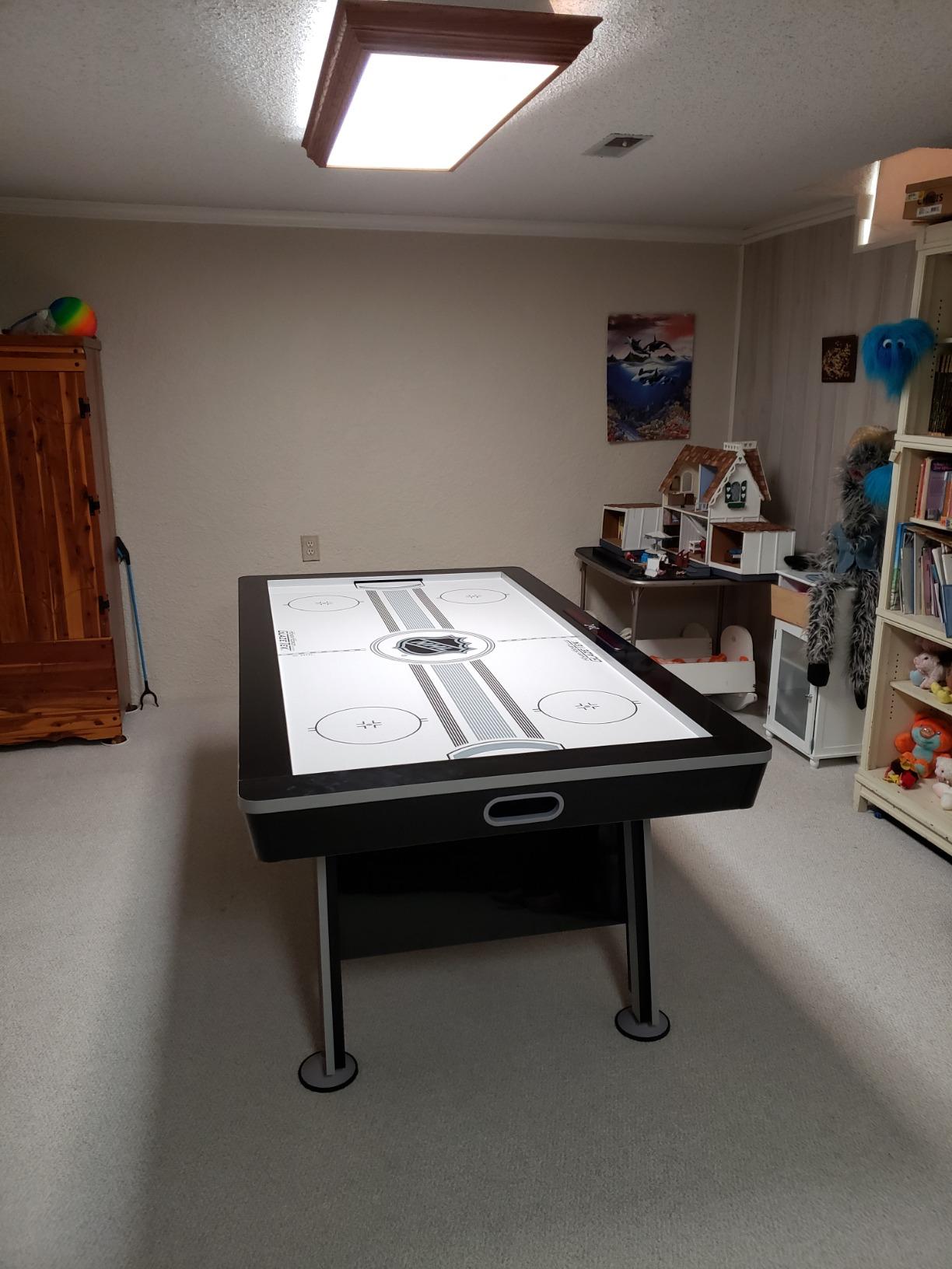 【Sports&Outdoors】Multi-Game Tables, Play 2-in-1 Air Hockey Table with Table Tennis Top