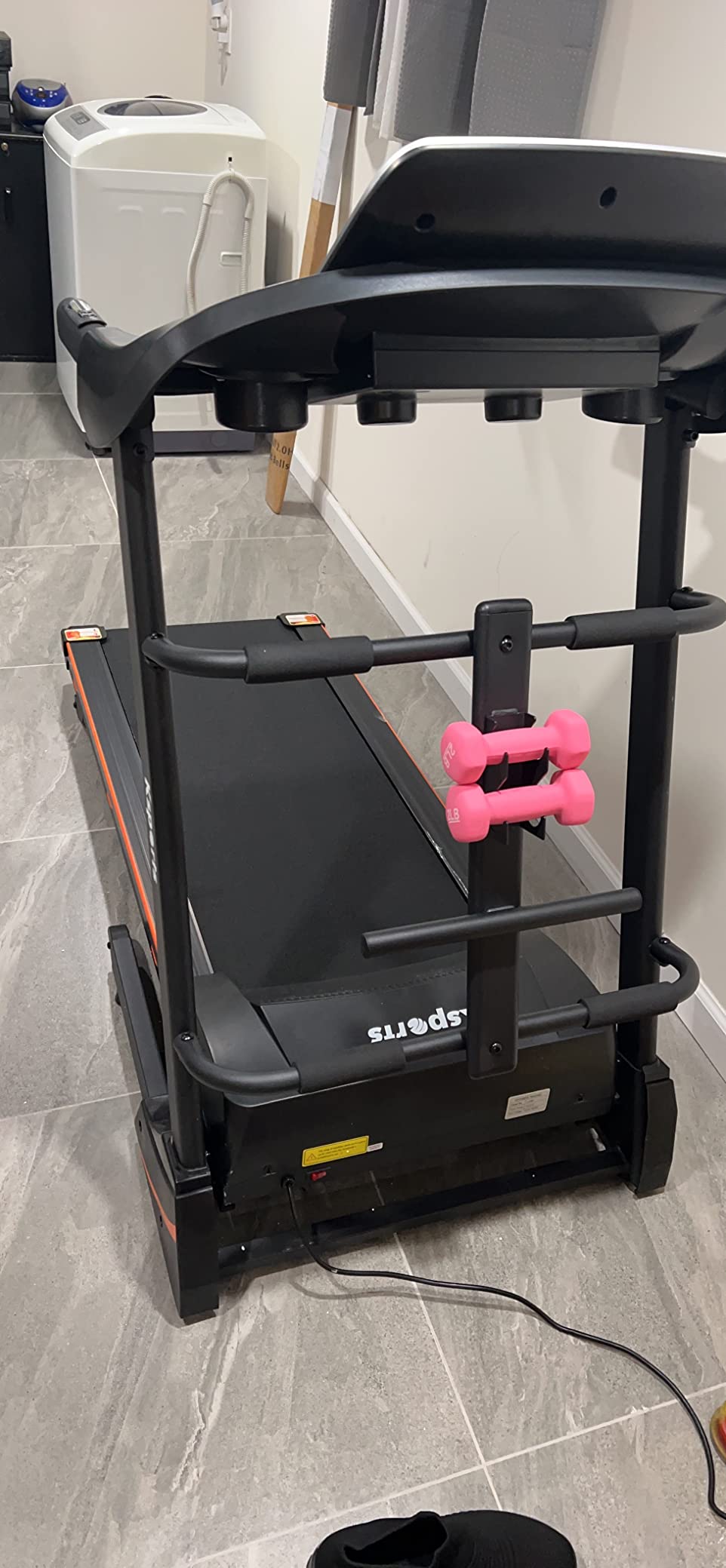 Treadmill Bundle, Electric Folding Incline Treadmill with Auto/Manual Inclineeasy-to-read LCD display with heart-rate sensor on handlebars & fit show smart app