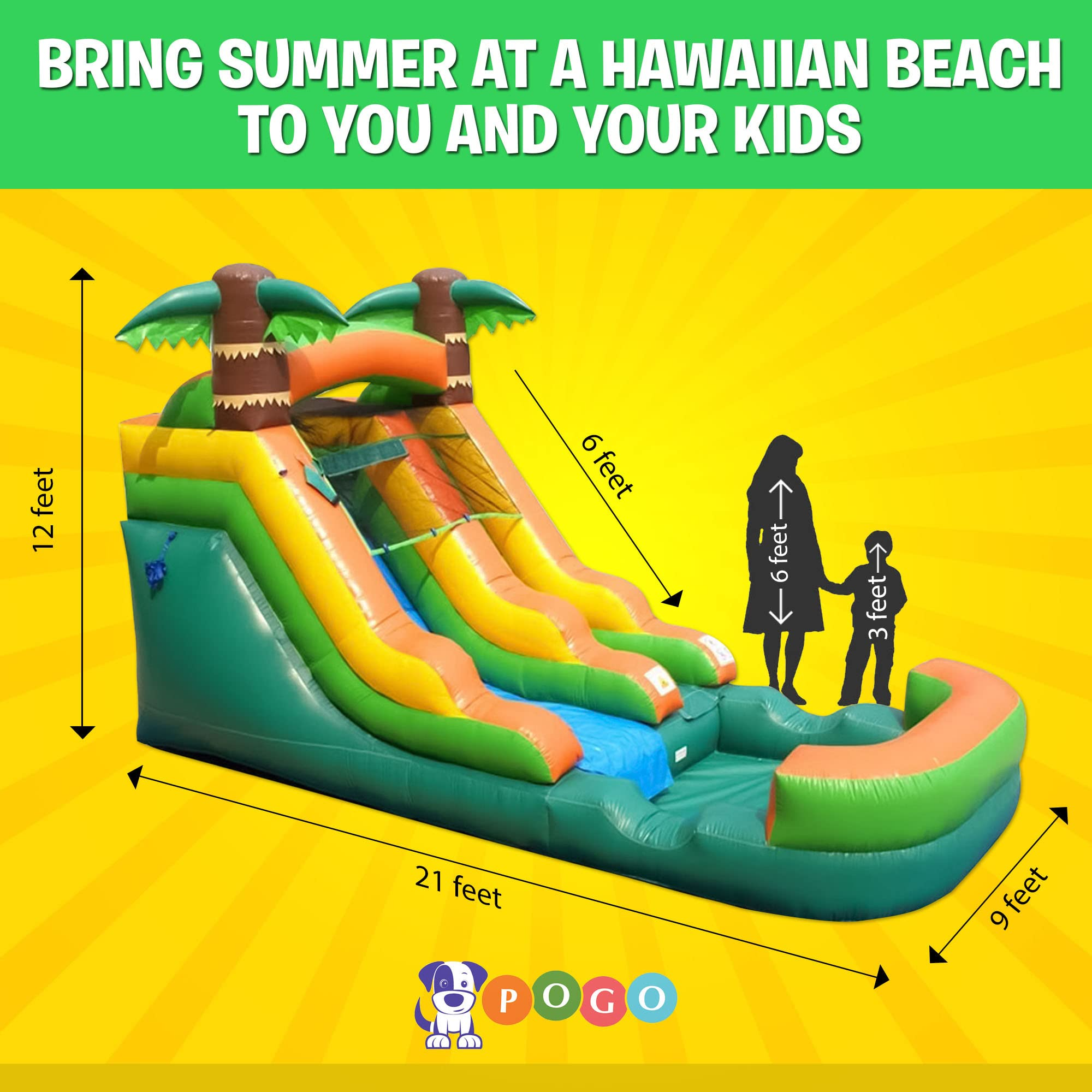 【Baby&Kids】Inflatable Water Slide for Kids - Residential Backyard Inflatable Slide for Summer Fun
