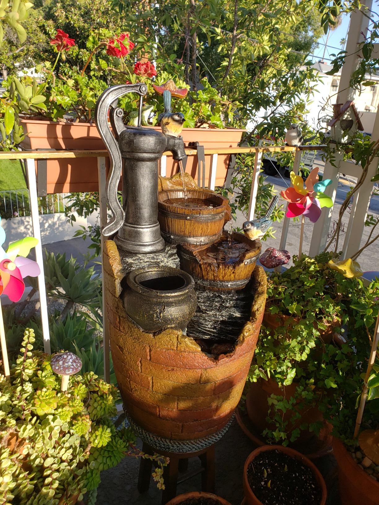 【Décor】Jeco Glenville Water Pump Cascading Water Fountain