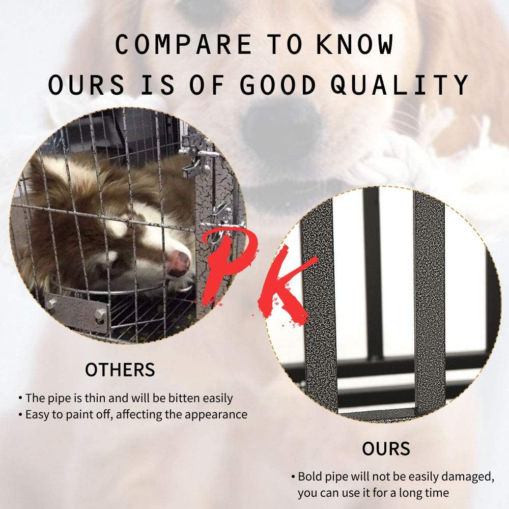 【Pet】42 Heavy Duty Dog Crate Large Dog cage Strong Metal Dog Kennels & Crates for Large Dogs