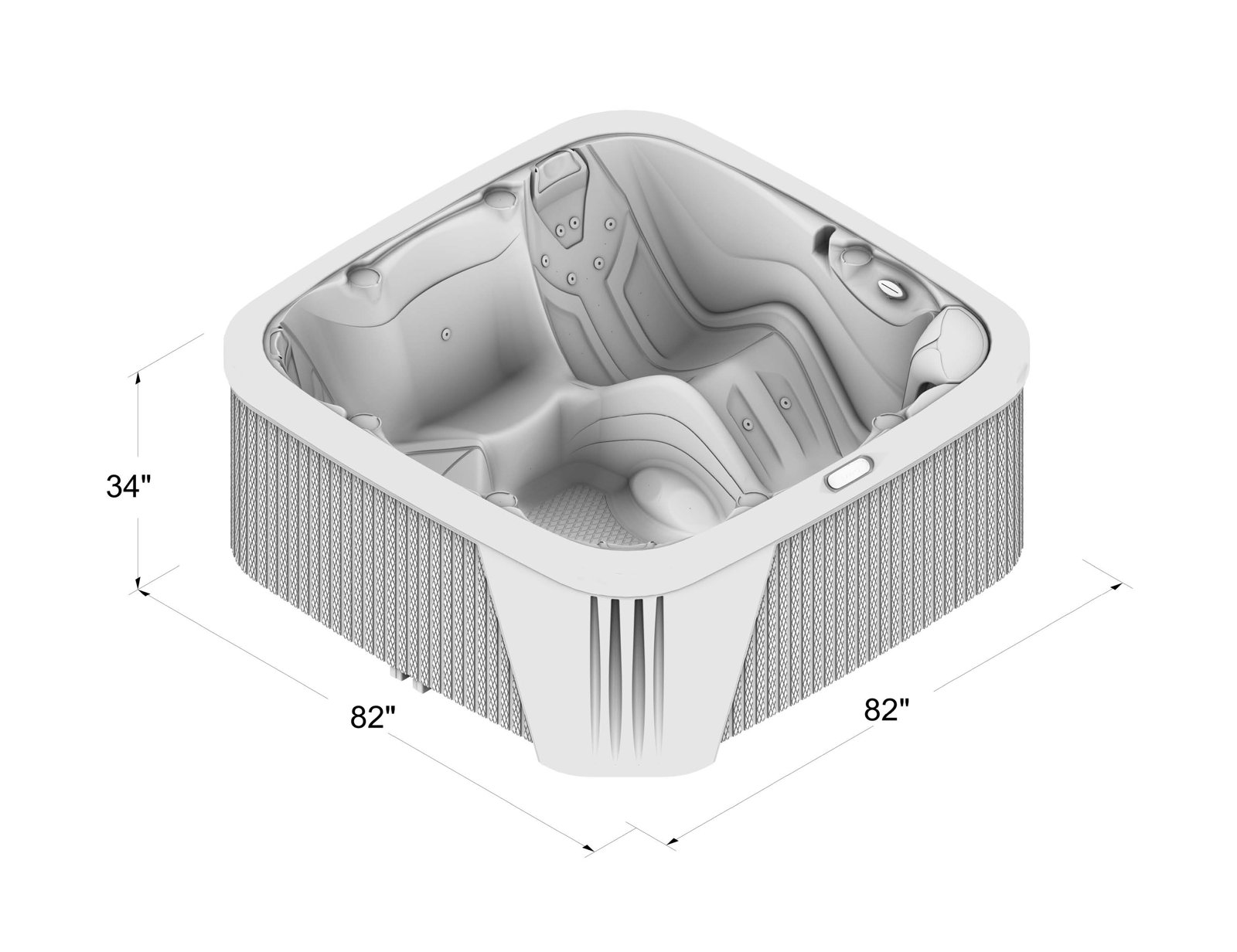 【Sports&Outdoors】Aquarest Spas, 6 - Person 45 - Jet Square Plug And Play Hot Tub with Ozonator