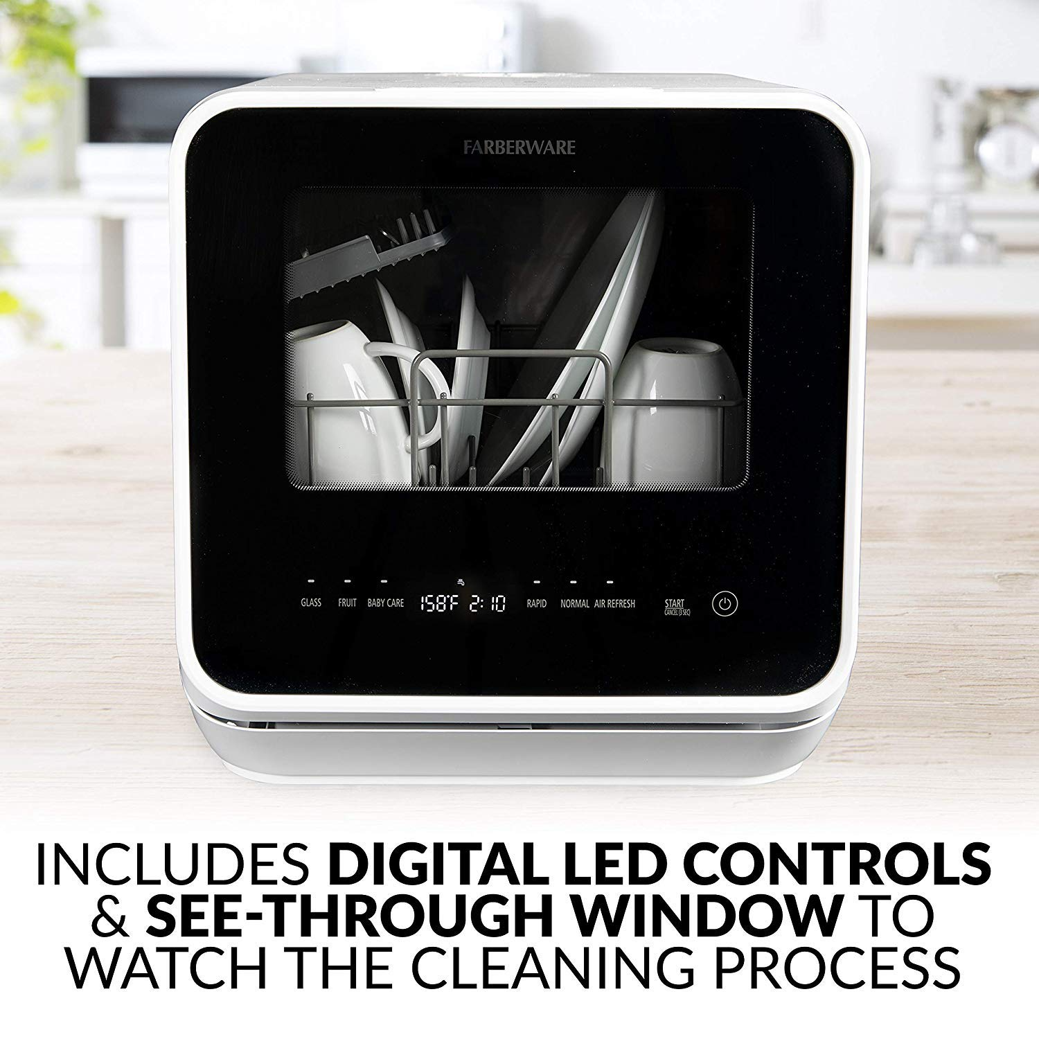 【Appliances】Farberware Complete Portable Countertop Dishwasher with 5-Liter Built-in Water Tank