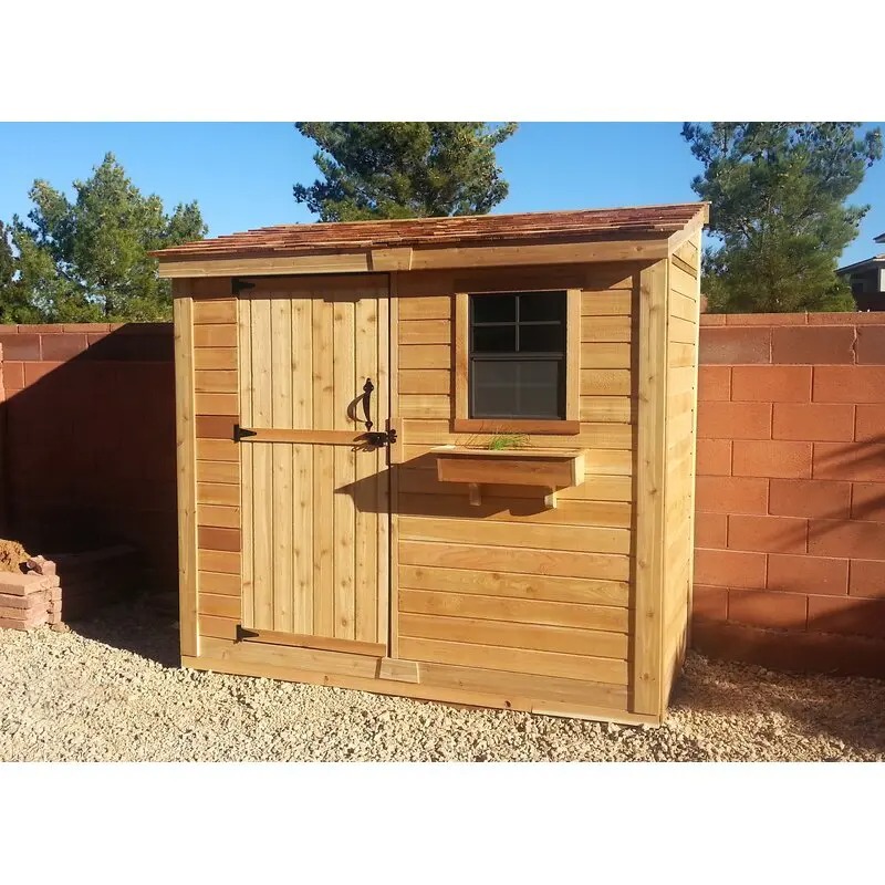 【Storage Shed】8.5 ft wide x 4.5 ft deep solid wood inclined storage shed
