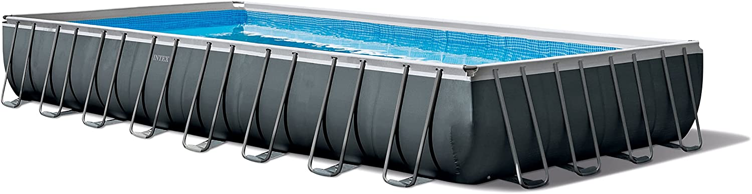 【Sports&Outdoors】INTEX Rectangular Ultra XTR Pool Set with Sand Filter Pump, Multi-Size
