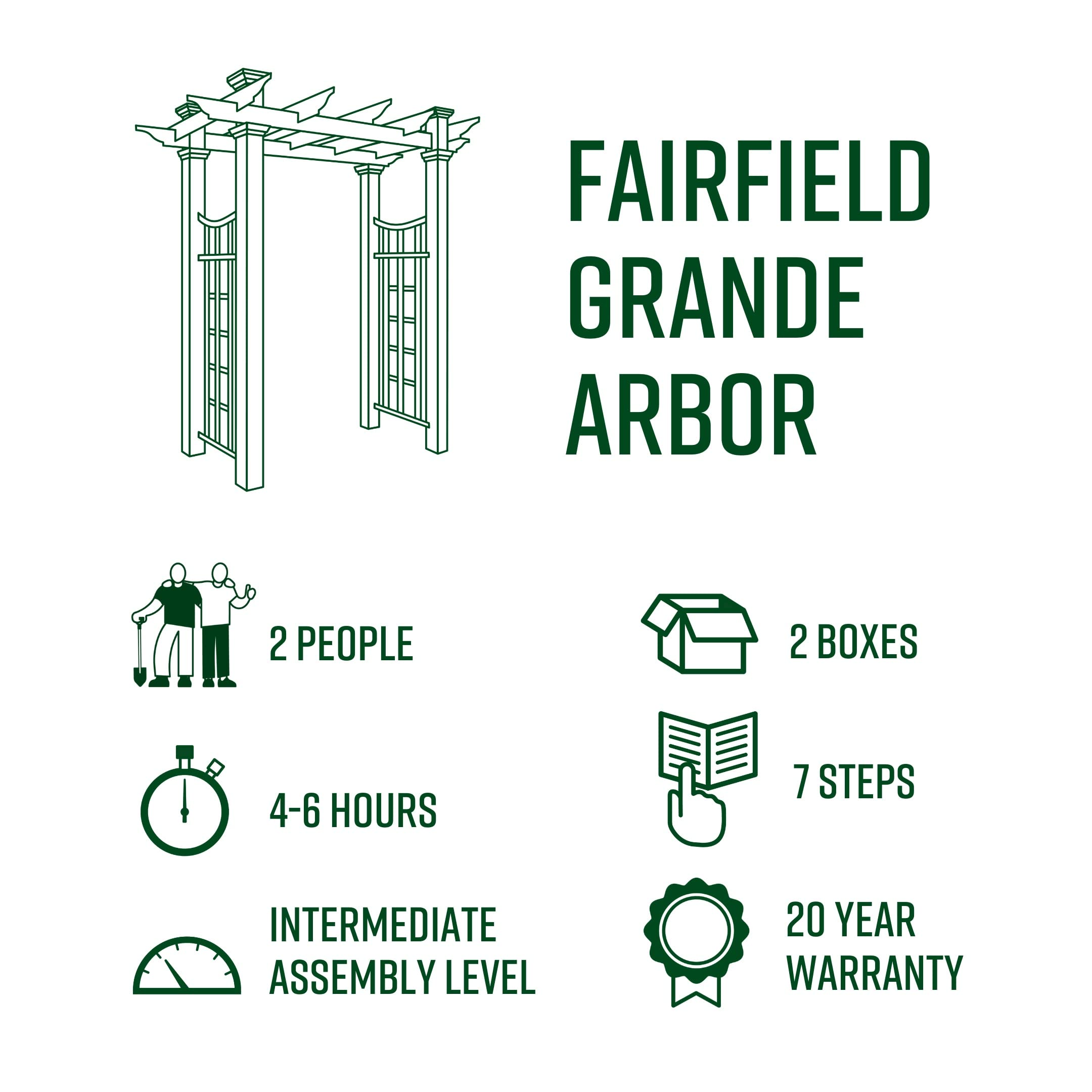 【Home&Garden】Fairfield Grande 111 x 86 Vinyl Arbor