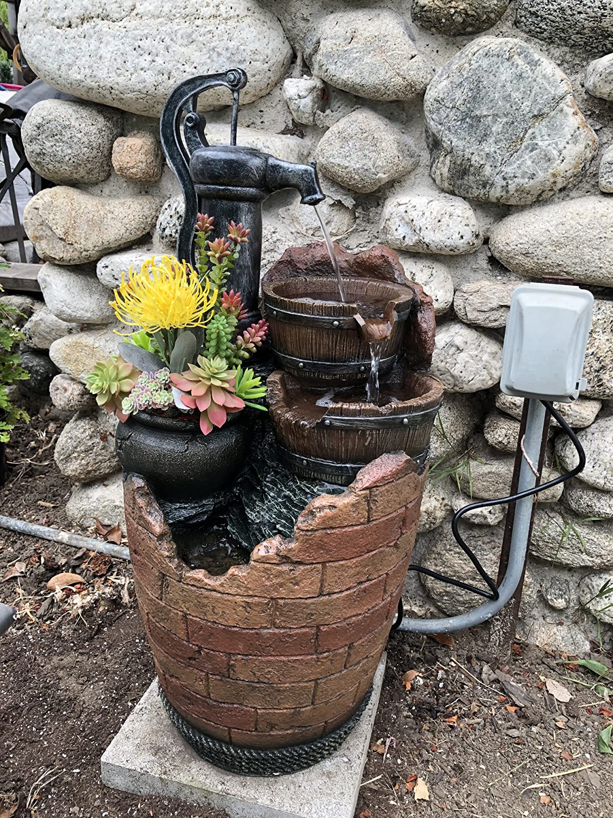 【Décor】Jeco Glenville Water Pump Cascading Water Fountain