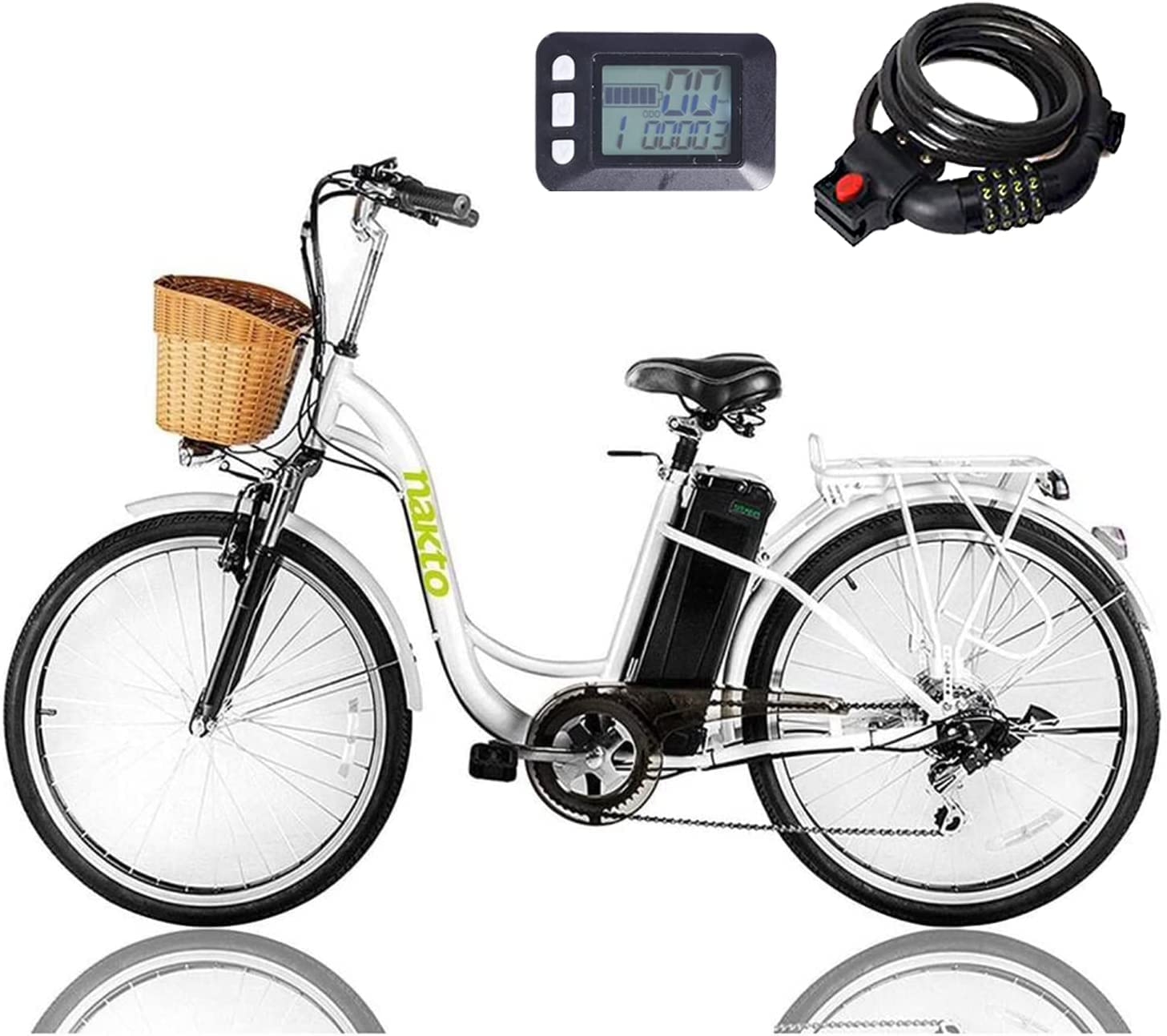 【Sports&Outdoors】Electric Bike for Adult 350W Ebike 18-22MPH 45-60 Miles 26